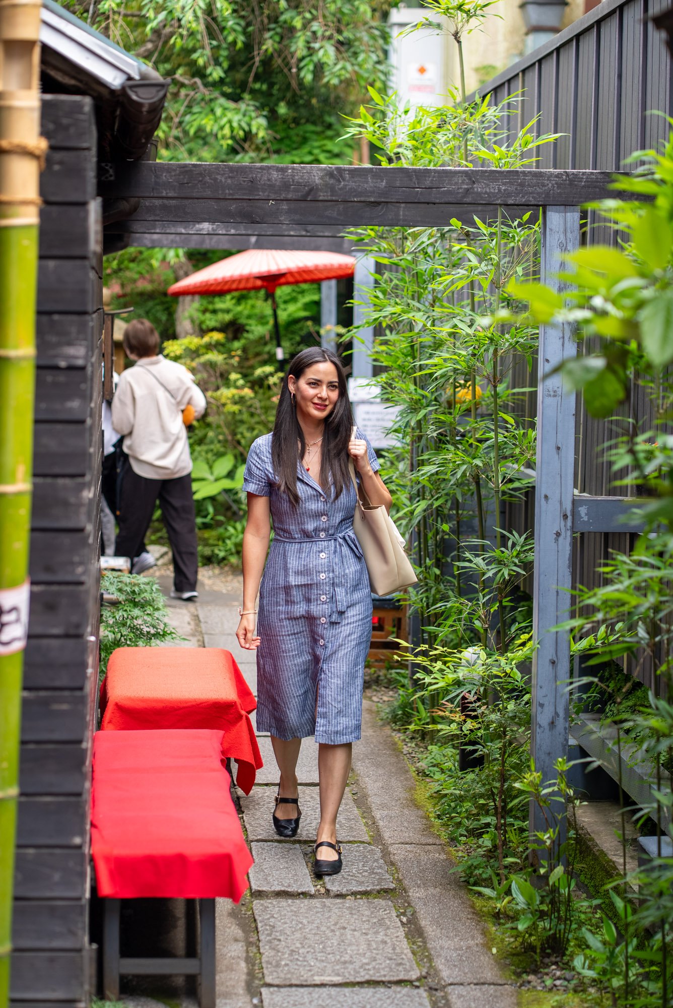 Quince Linine Striped Dress