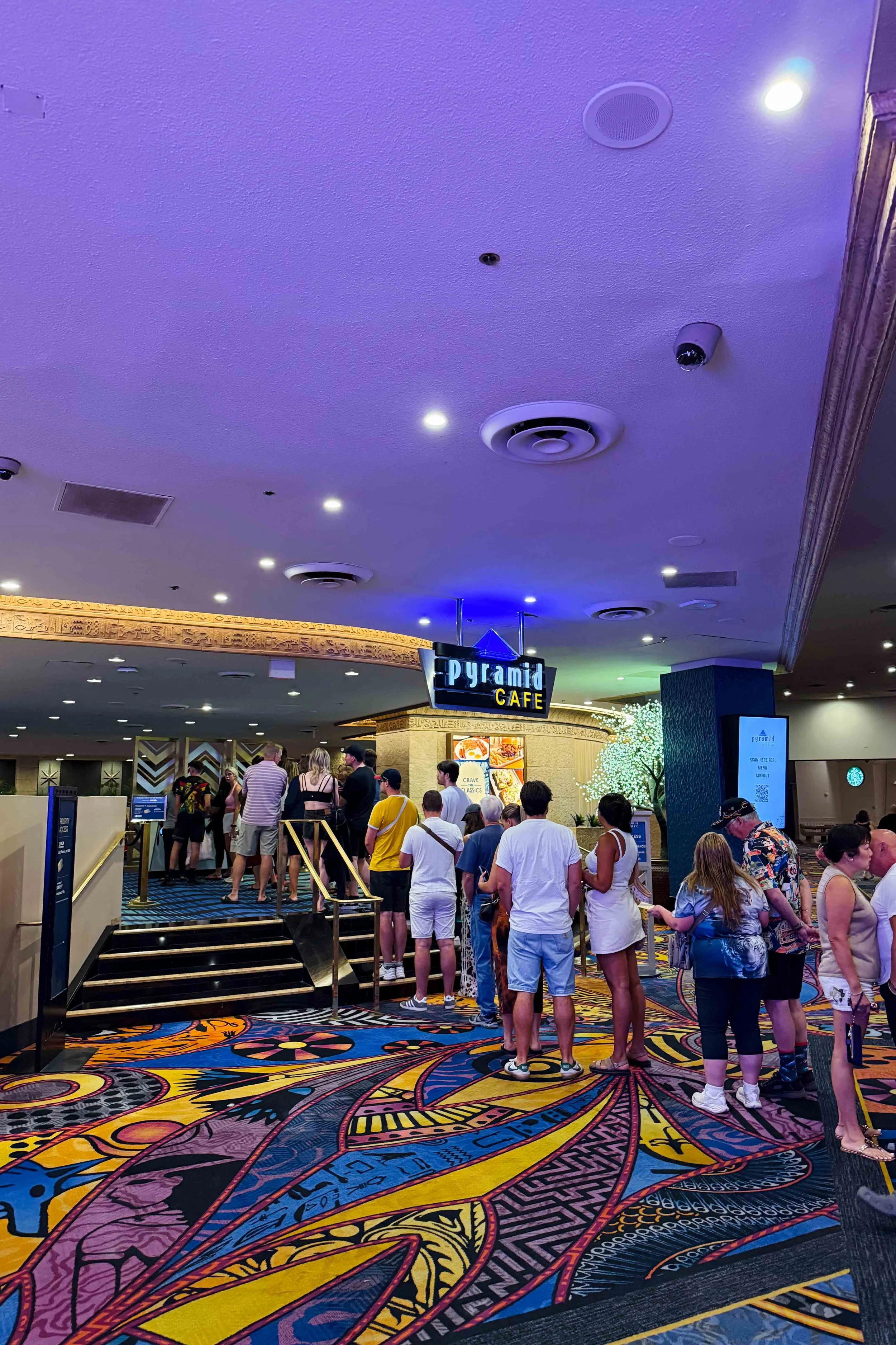 Long line at Pyramid Cafe