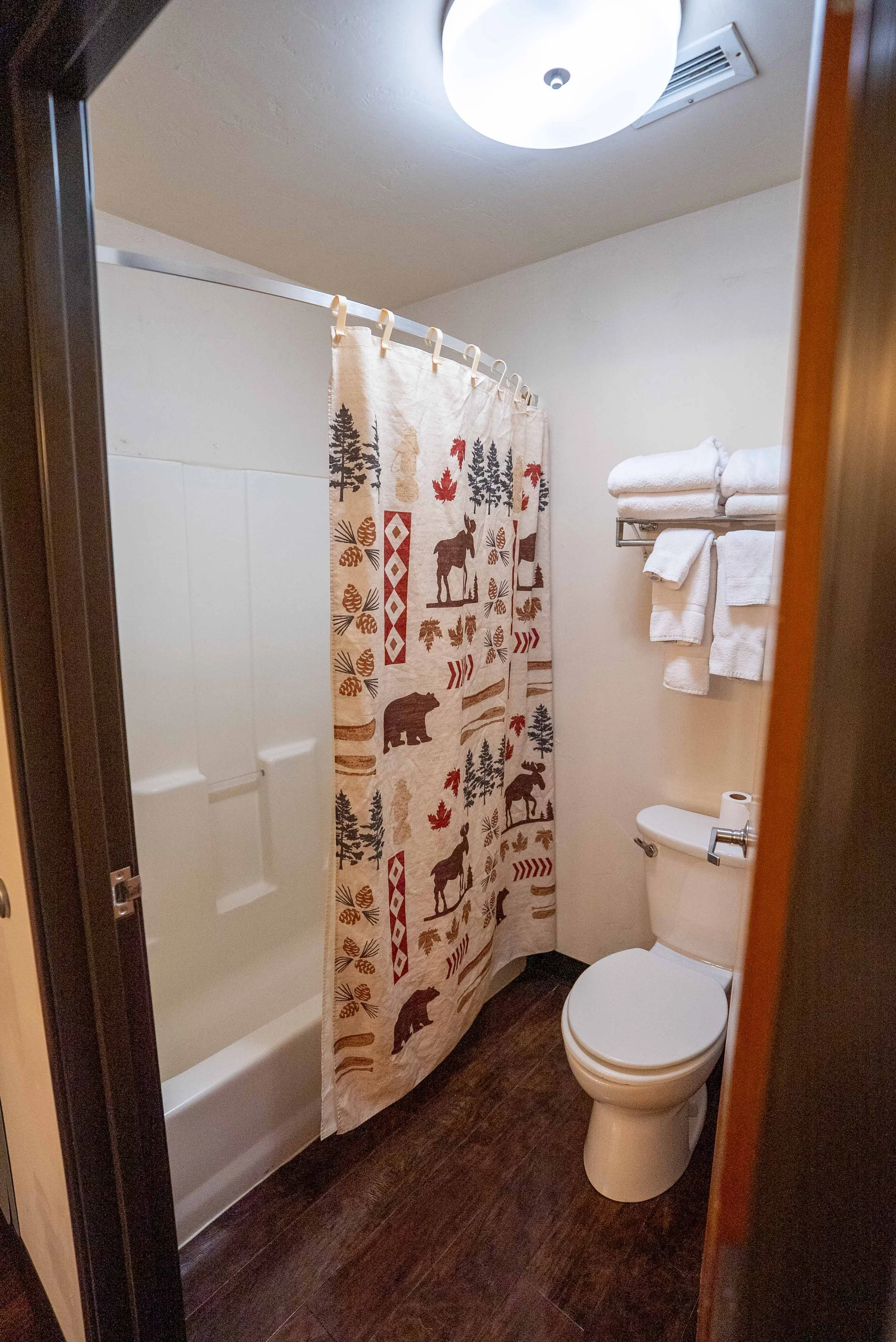 Cute wildlife shower curtain