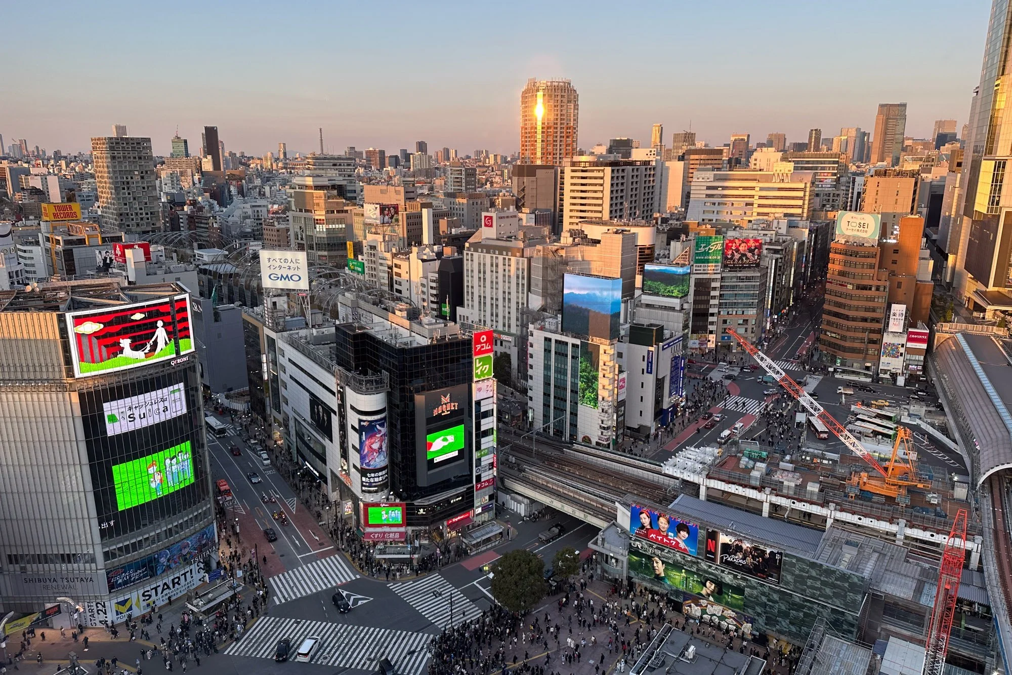 Shibuya Crossing view from Shibuya Excel Hotel Tokyu
