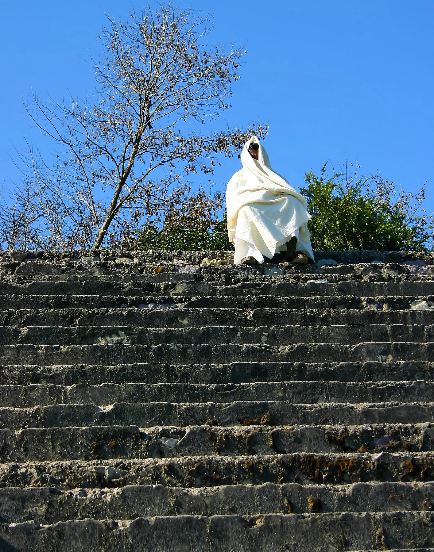 Devotee at the bank of the Ganges, Rishikesh