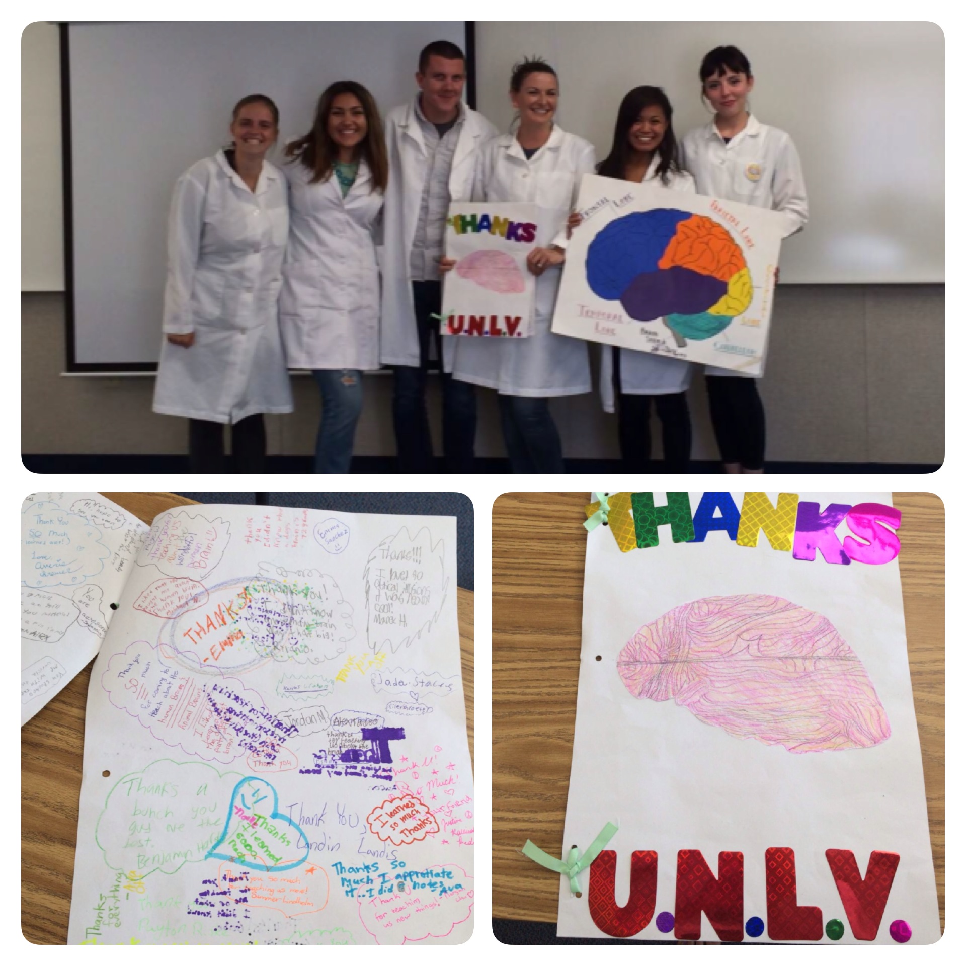 Brain Awareness Volunteers (Left to Right): Casey Steward, Krista Gonzalez, Micheal Langhardt, Monica Bolton, Krystal Belmonte, Kirsten Calvin.