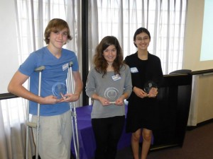 Las Vegas Brain Bee 2015 (left to right): Jacob, Valentina, Aliya