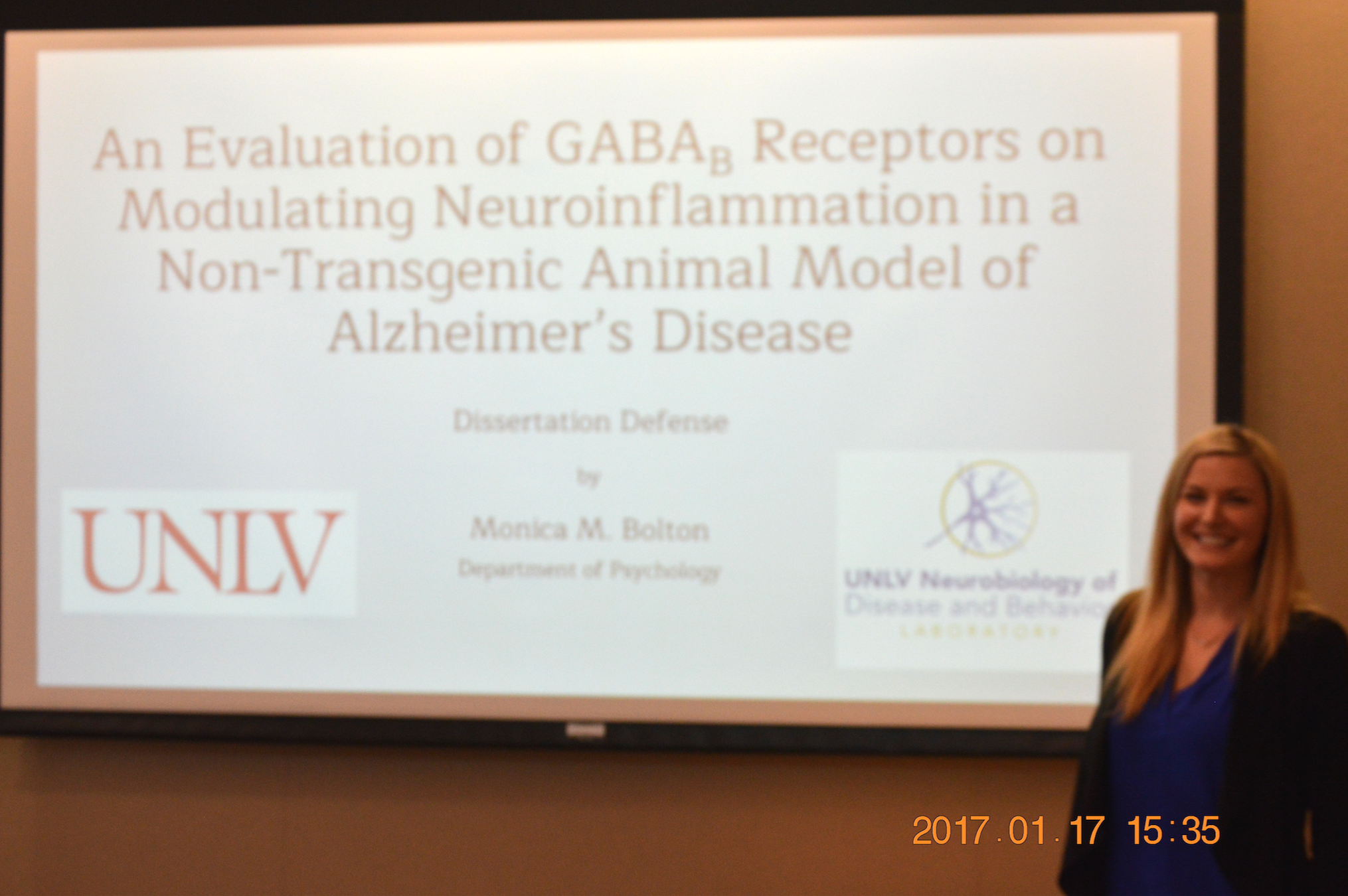 Dr. Bolton at her public defense.