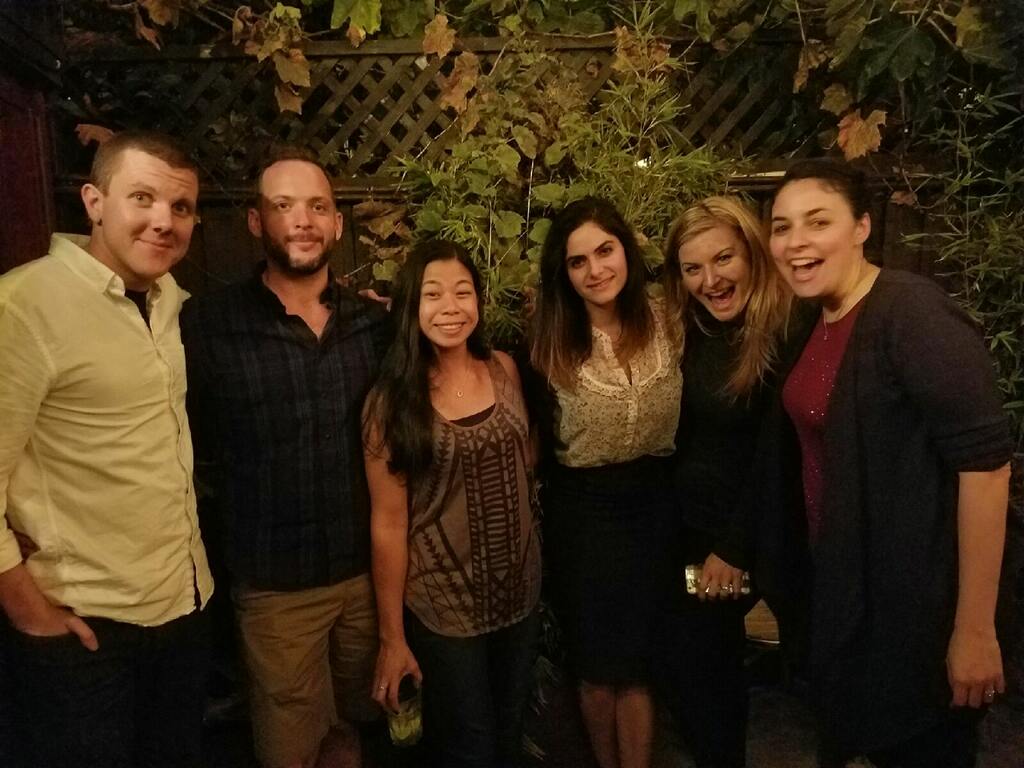 Michael Langhardt, Andrew Murtishaw, Christy Magcalas, Sheida Rabipour, Monica Bolton, Chelcie Heaney — all being great allies and supporting Andrew at the SfN LGBT Social that he hosts every year.