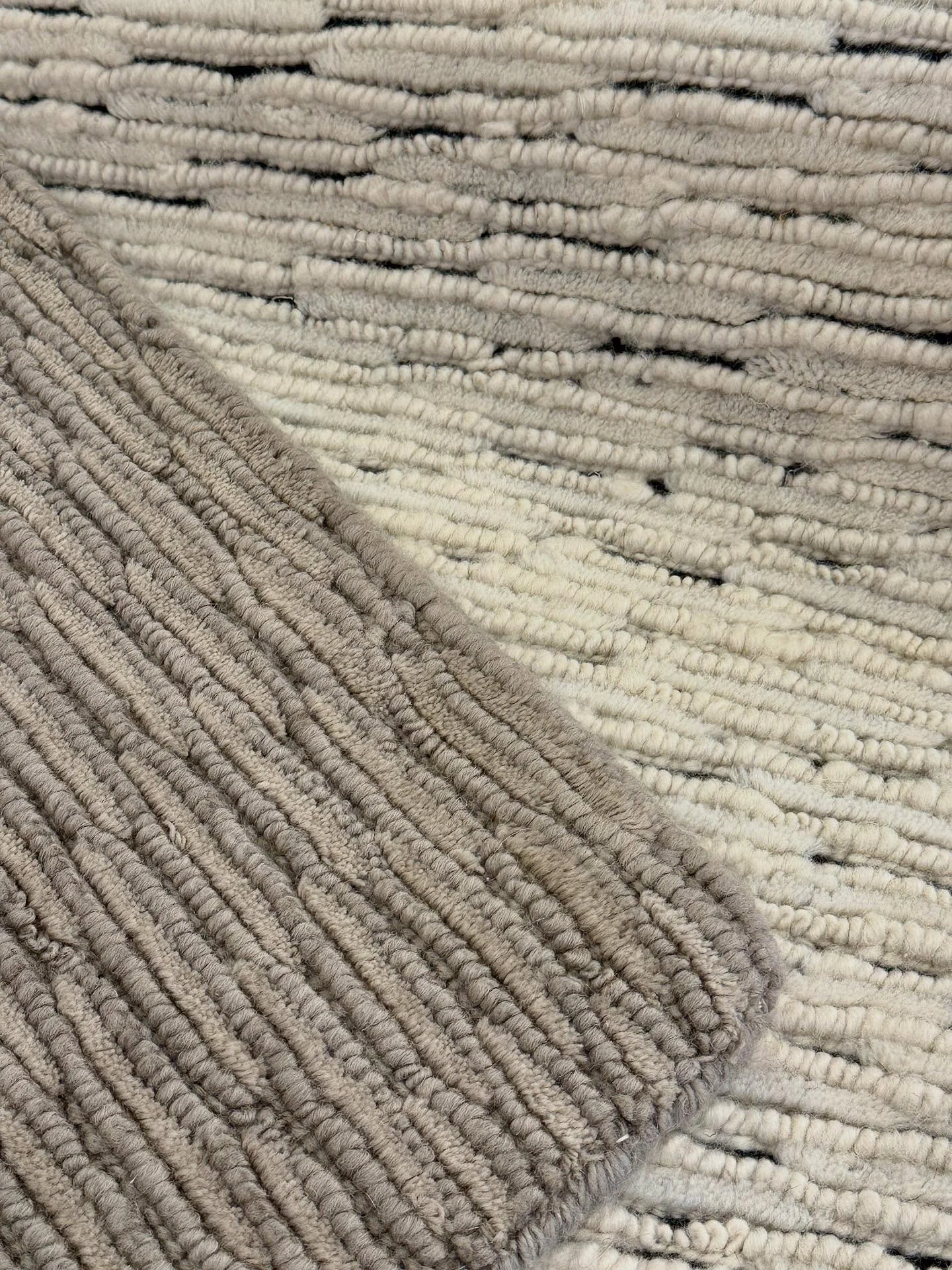 Rabbat samples are available for viewing at our showroom. Make custom sizes in this style. The detail is up close and personal in different color ways.