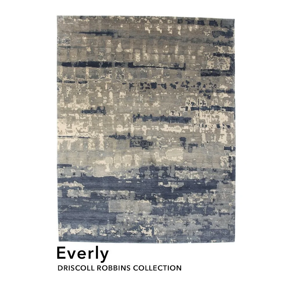 Everly is a Driscoll Robbins standout. With its complementary colors, this rug achieves a textured look without being plush. Its vibrant energy makes it perfect for modern spaces that crave dynamic interiors. Come see it in person at our showroom tod