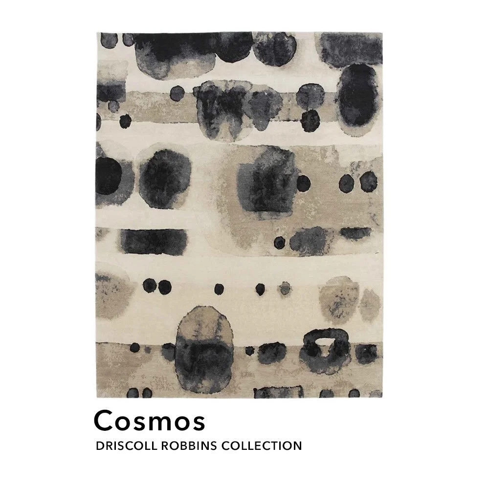 Cosmos, part of the Driscoll Robbins Collection, is an exquisite rug design that uses water ink drop imagery to elevate the aesthetic of contemporary interiors. It&rsquo;s a masterpiece on its own, standing out from all other modern rug design.