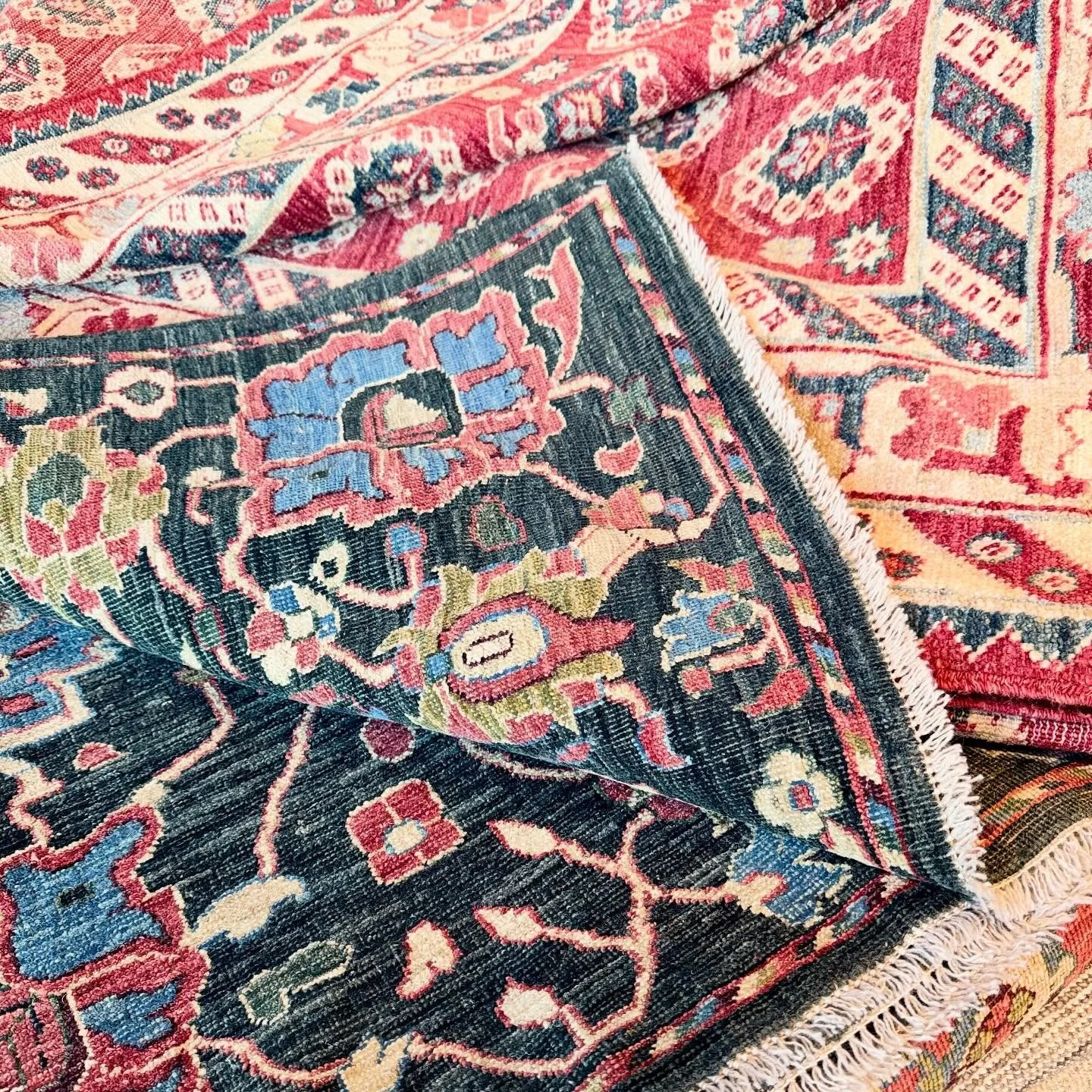 Fresh collection alert! Bold and colorful Afghan rugs are here!