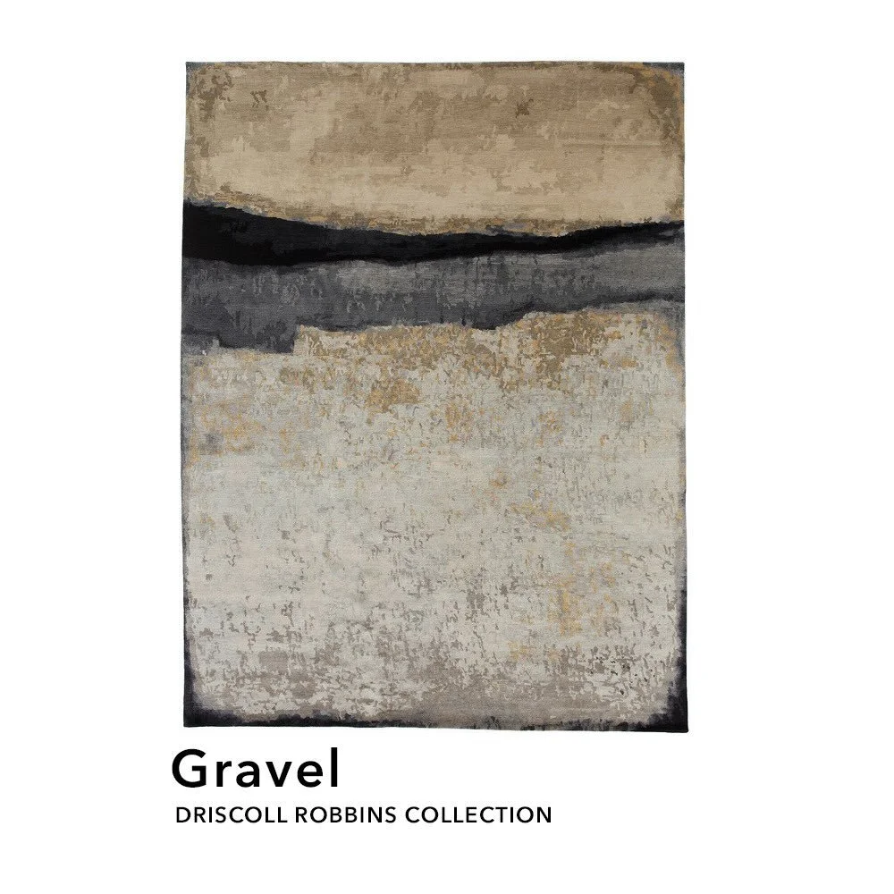 Gravel come is two color ways, a warm and cool construction. It has a broken situational design which has modern artistic style that is elegant in a setting worthy for an art gallery piece.
