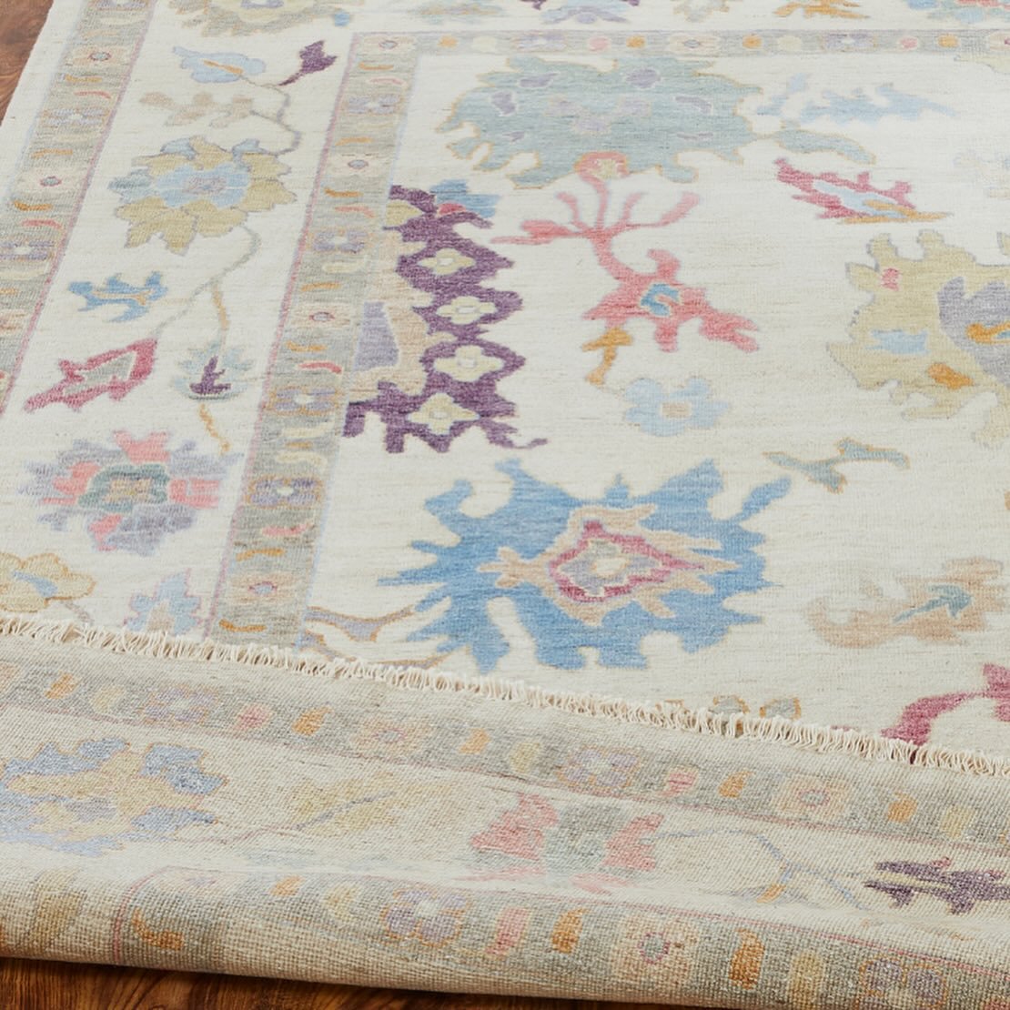 PASTEL IS IN! Elevate your space with Adana Winter White Pastel, a modern update to a traditional Oushak rug design that's perfect for April's stylish flair! @kalatyrug