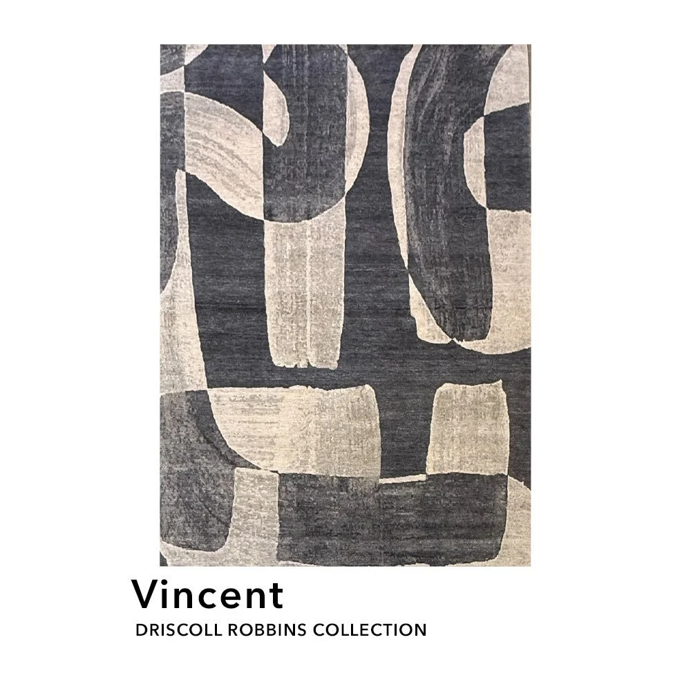 Vincent's design is super trendy! The two-tone style and large strokes bring a modern art vibe that makes your rug stand out beautifully! Samples and full size can be seen at the Seattle showroom!