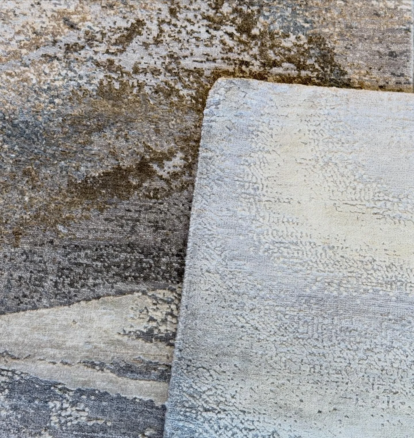 Discover our newest Textures samples, available for full-size orders. These two rugs may differ, but they'll both bring a unique elegance to your space.