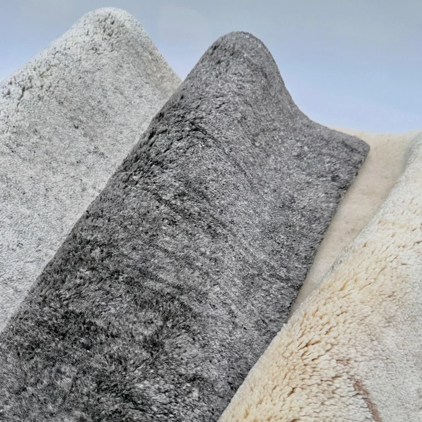 Authentic Nepali Alpaca wool woven into an exquisite rug! 3 new color samples on display at our showroom, come feel the softness and elegance!