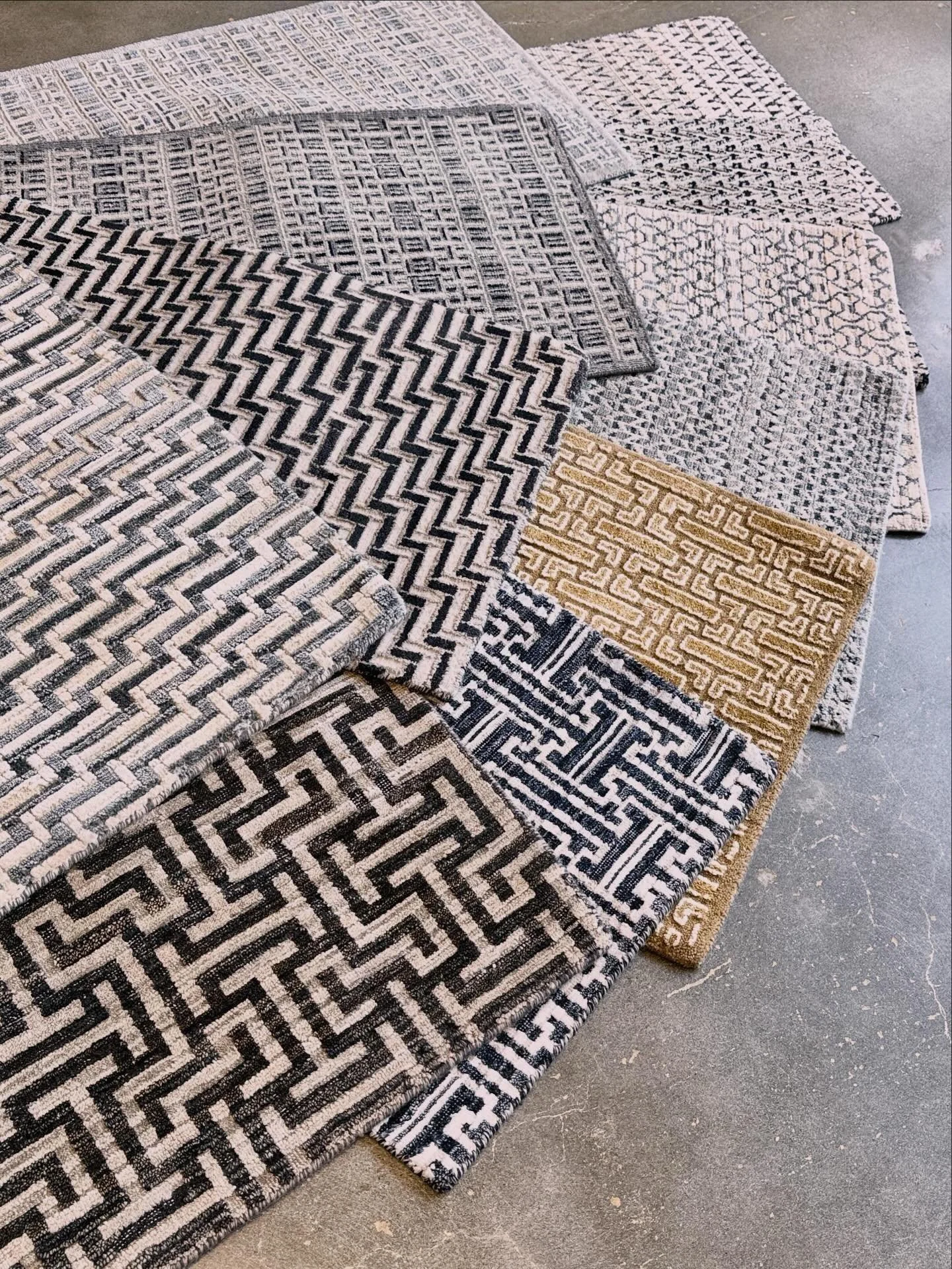 New patterns! Wool and silk high pile and oxidized options available for viewing at the Seattle showroom!