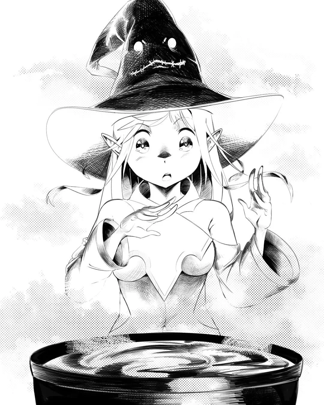 Day 29. &quot;Potion&quot; 

#asactober #inktober #inktober2022 #inktoberchallenge #artober #artober2022 #digiralart #digitaldrawing #anime #animeartstyle #animegirl #studiokazeko #clipsstudiopaint