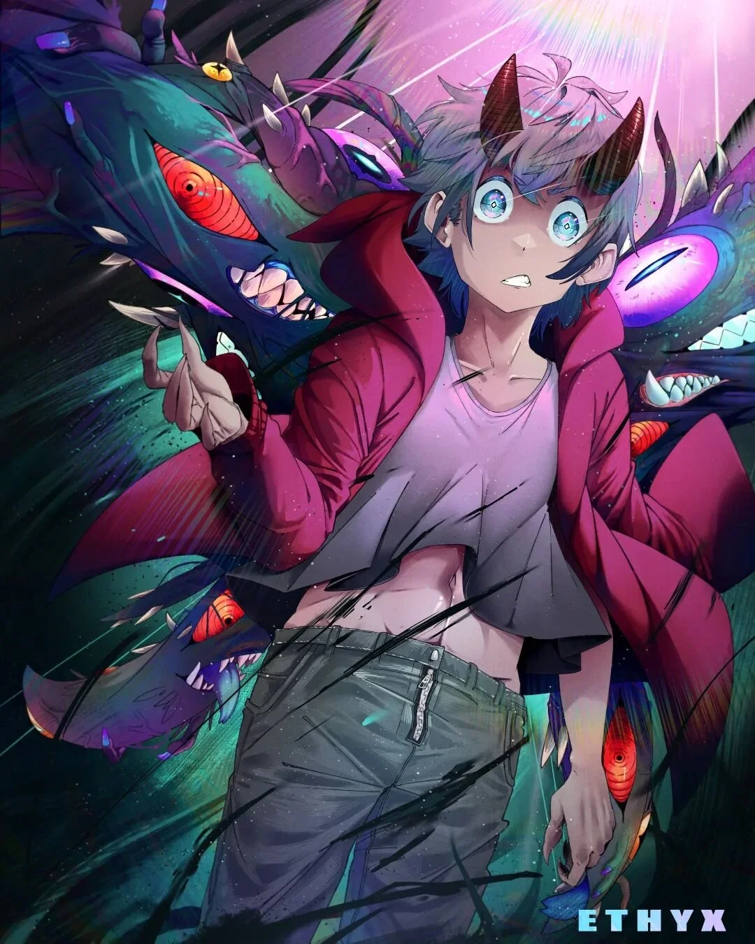 Hello all you beautiful people!
Today i am here to share with you the last piece of art I worked on in 2022. 
I got the great honor of doing this piece as a gift for the amazing artist @ethyx124_ttv !
What an amazing piece to end off the year. I just