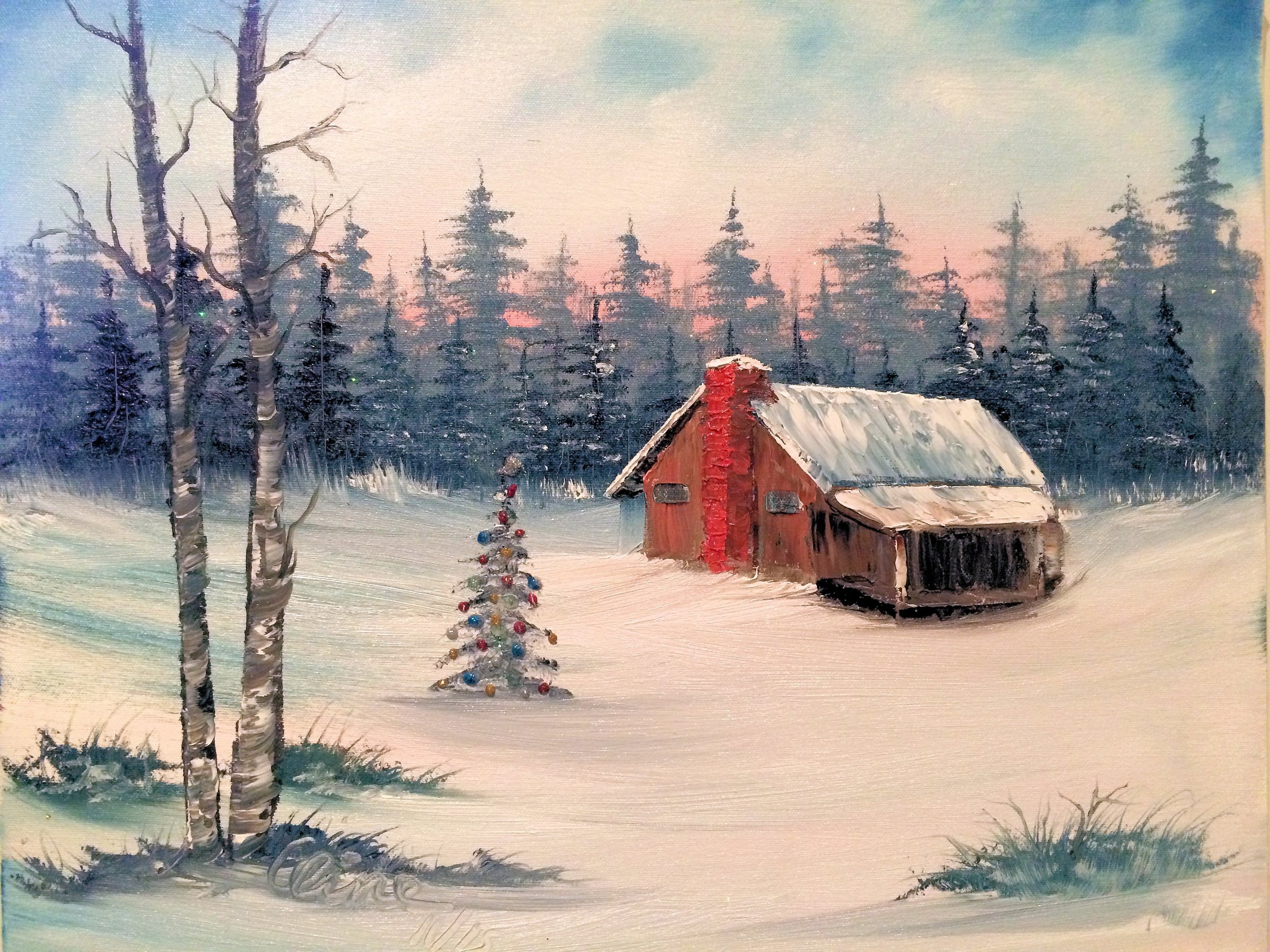 Country Cabin at Christmas.JPG