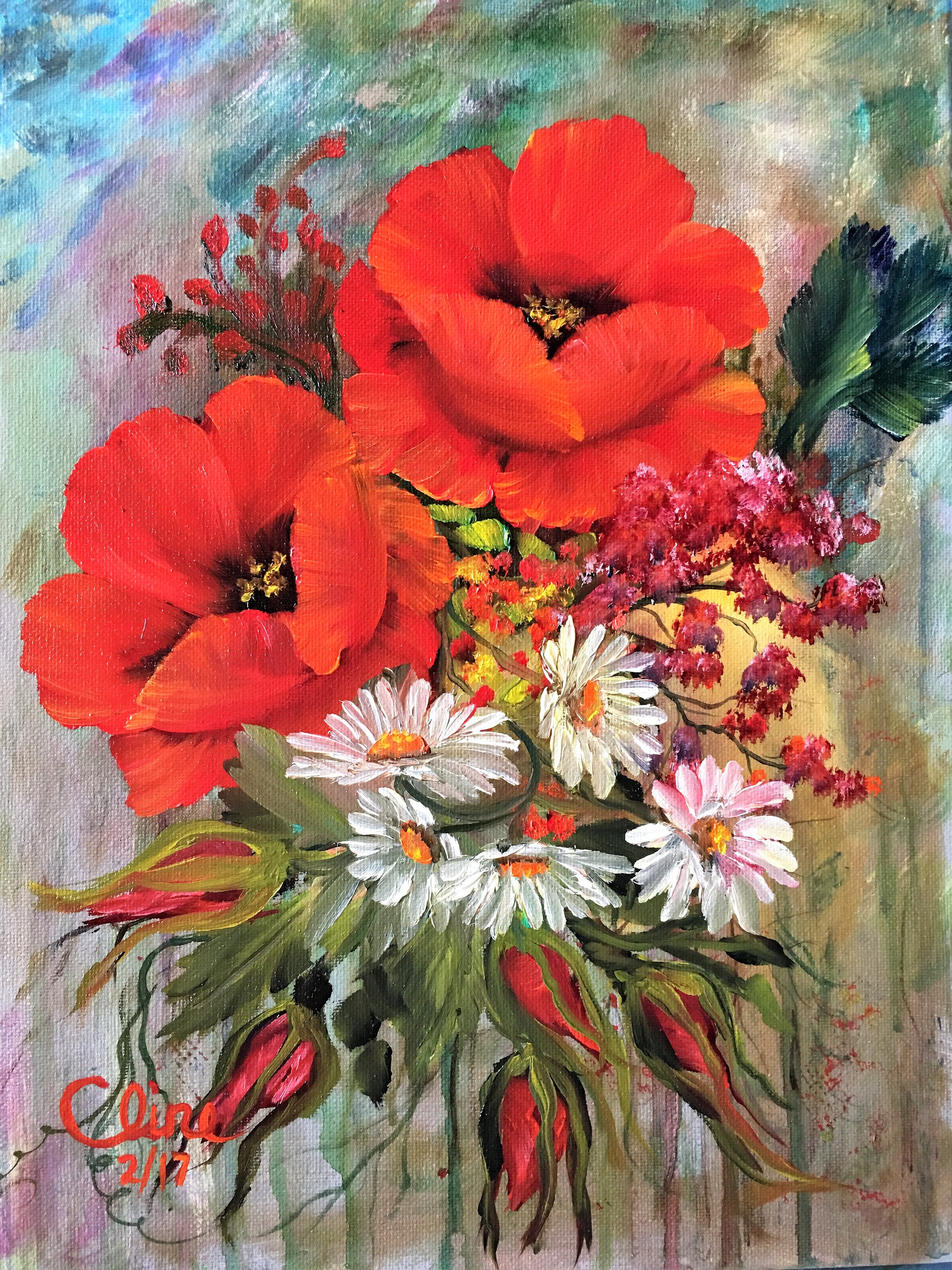 "Poppies and Daisies"