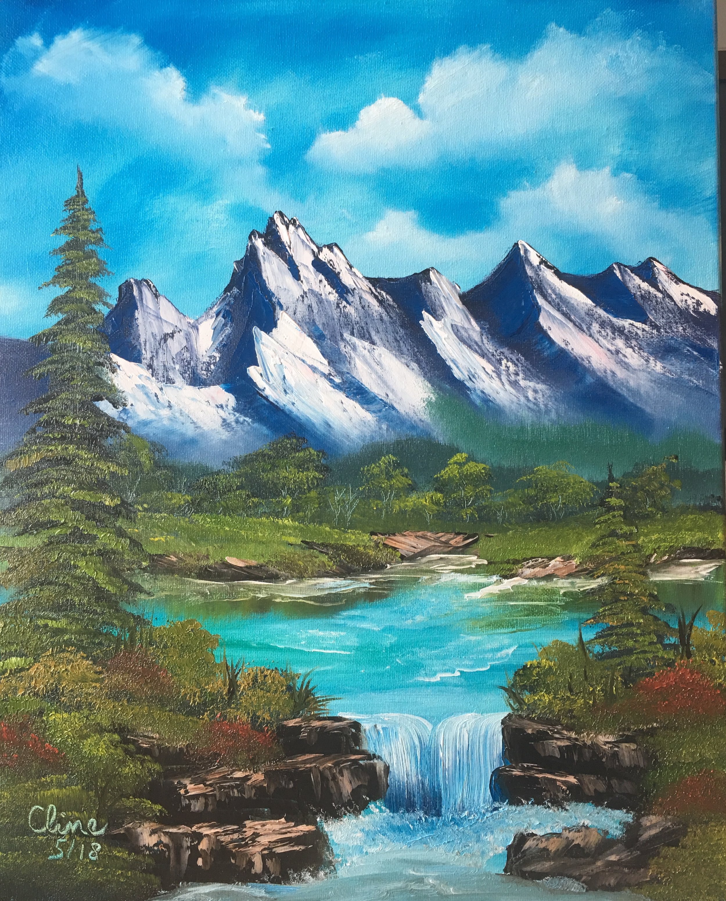 Mountain Lake Falls 16x20.JPG