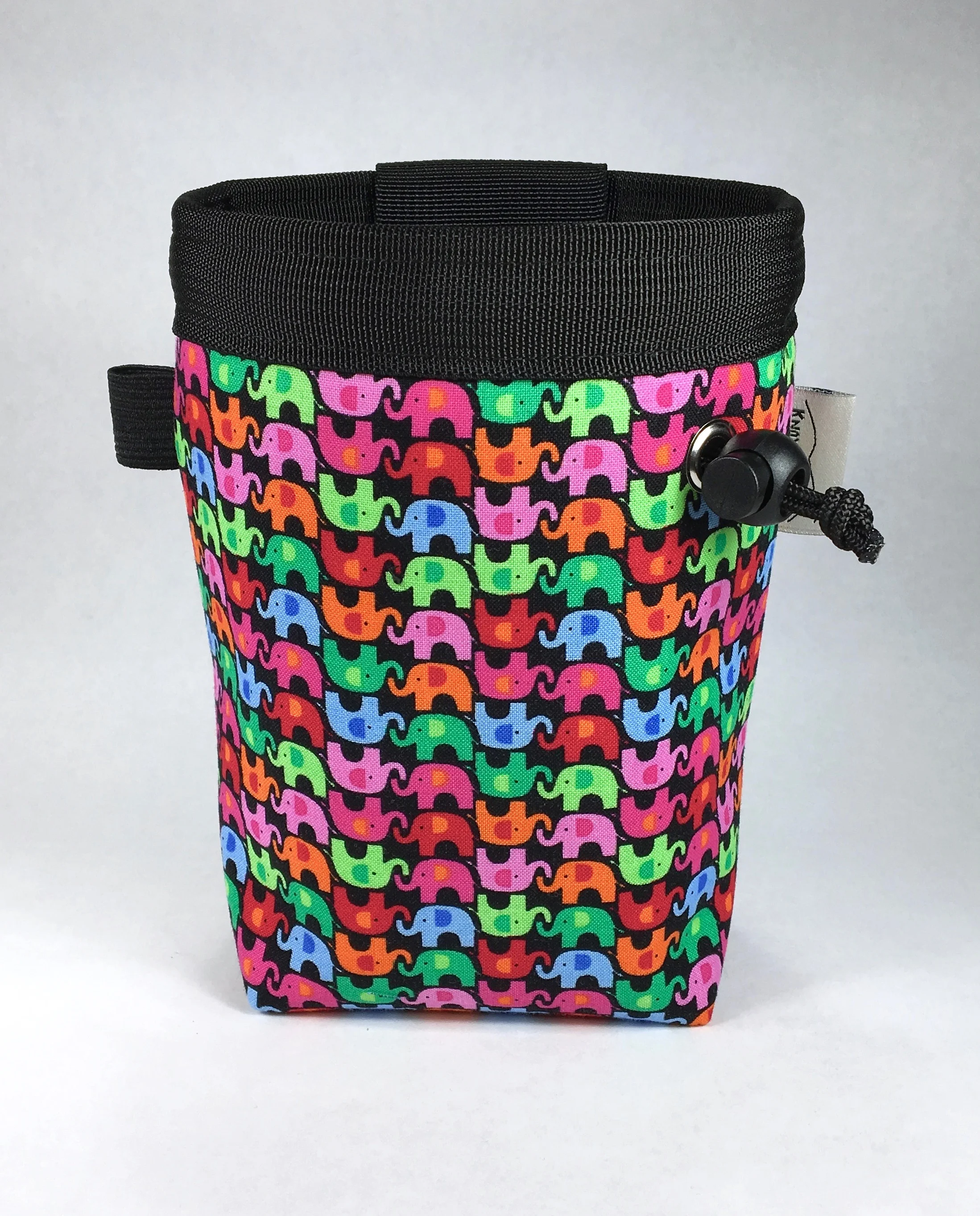 rock climbing chalk bag, elephant, rainbow, Knox mtnbags