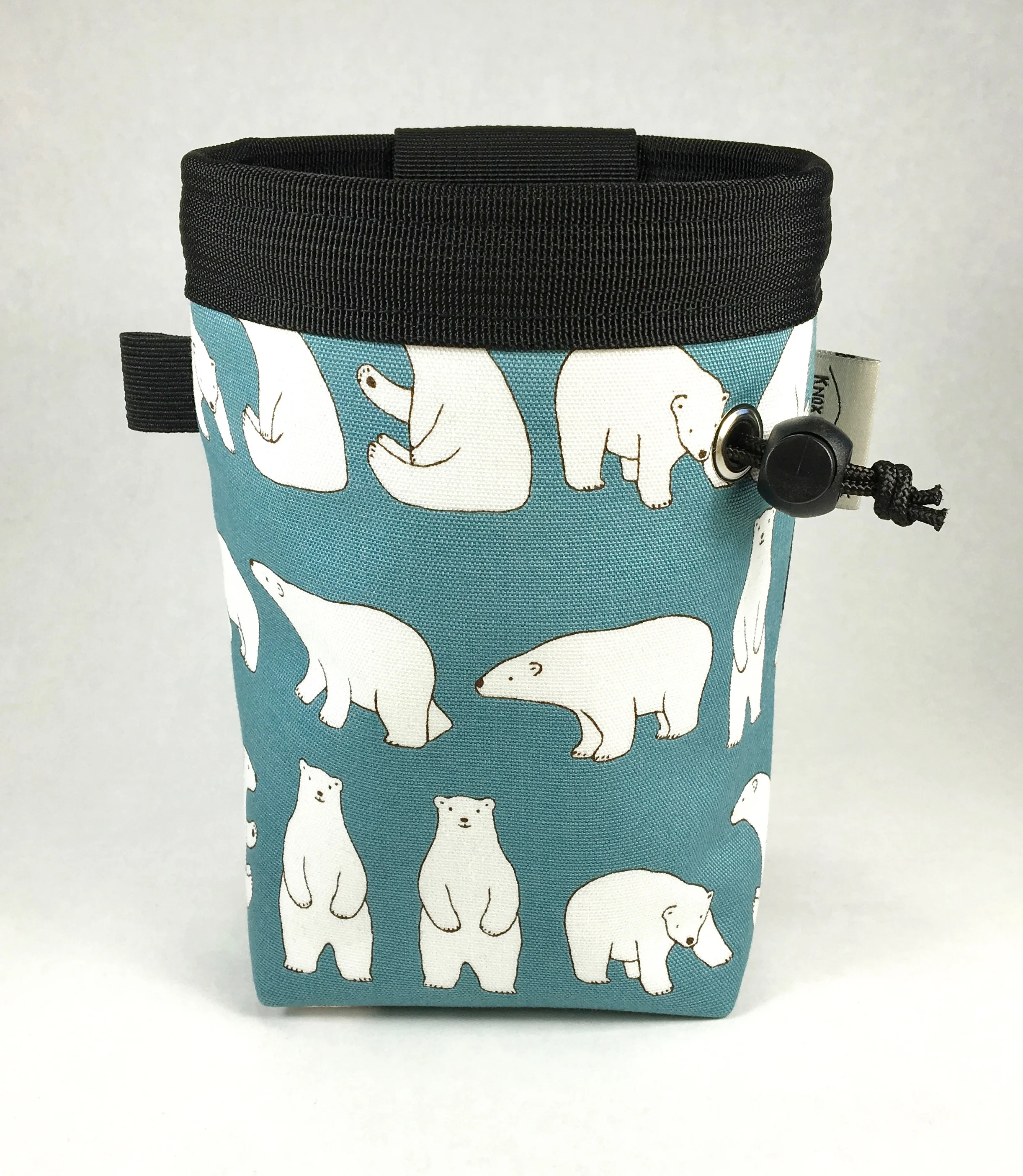 rock climbing chalk bag, polar bear, knox mtn bags