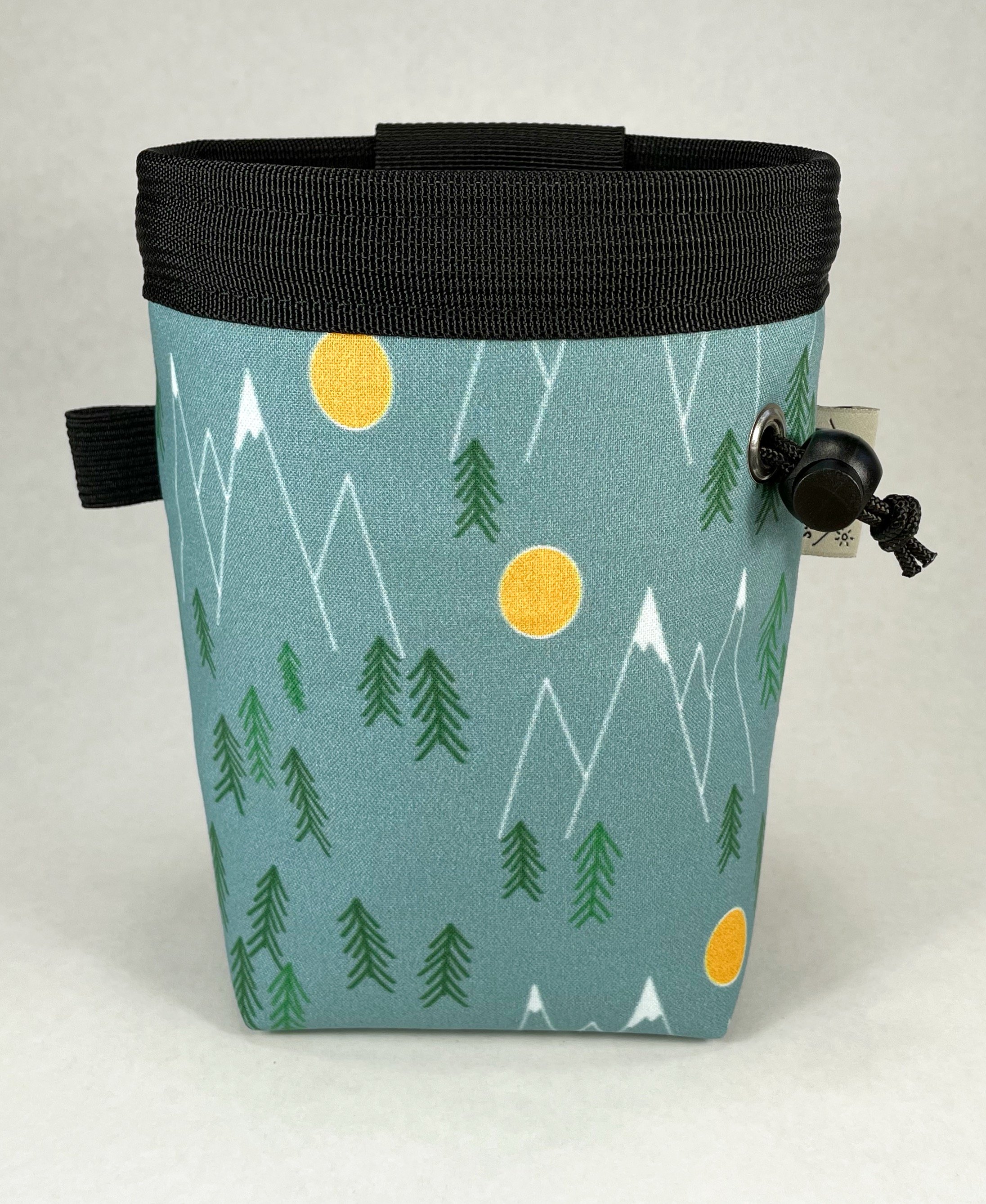 mountain moon tree rock climbing chalk bag