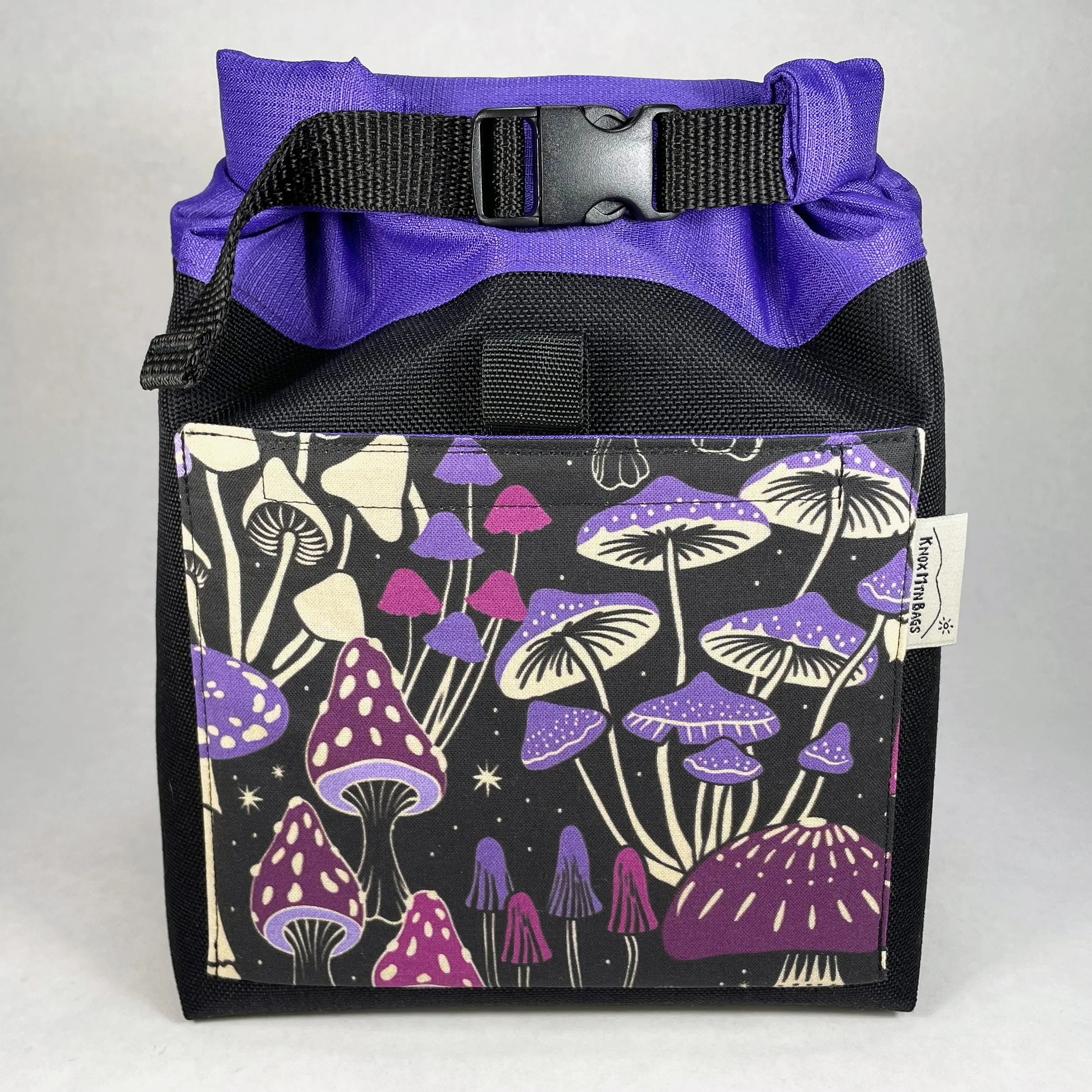 purple mushrooms chalk bucket