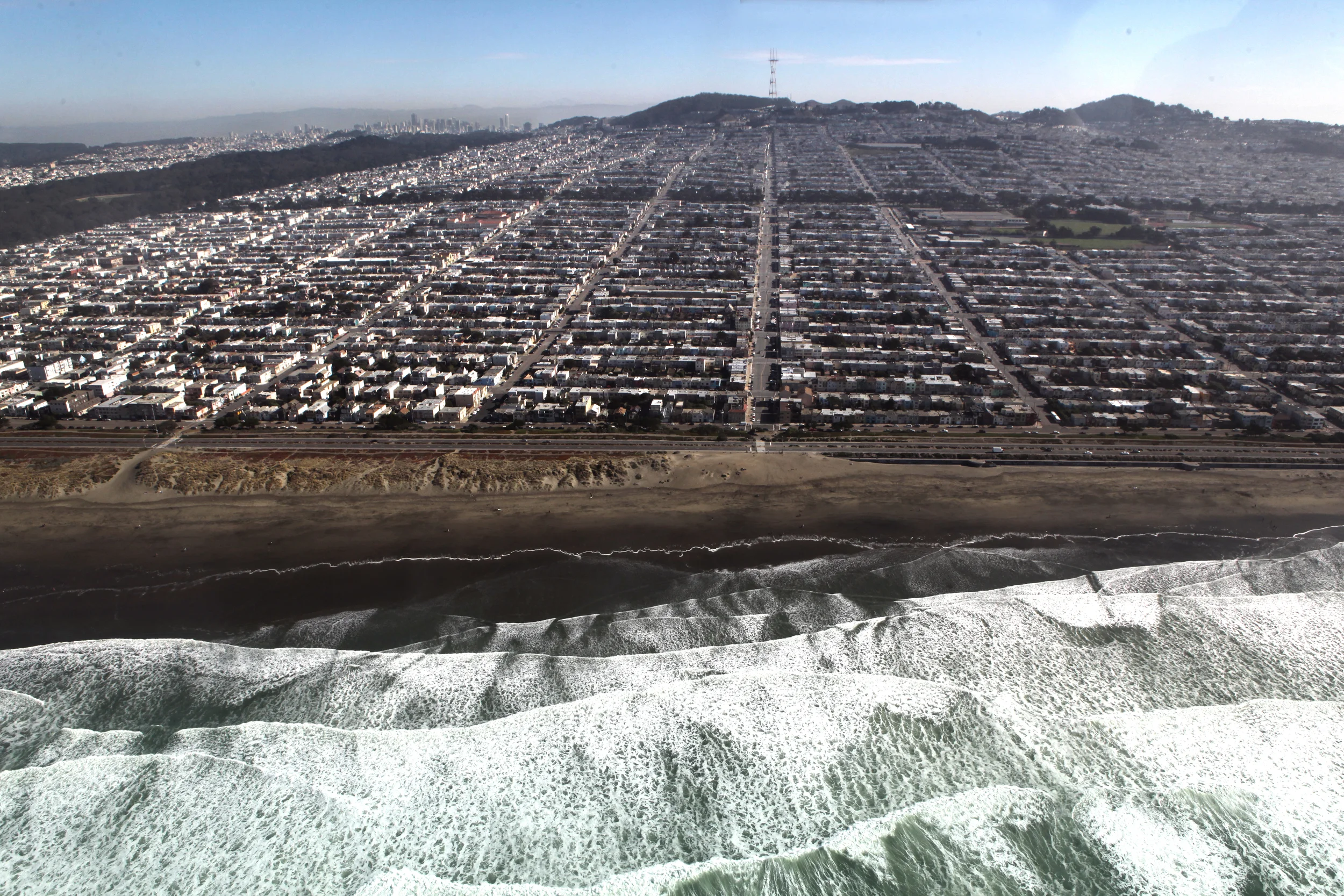  Viewing San Francisco from above the Pacific Ocean. 