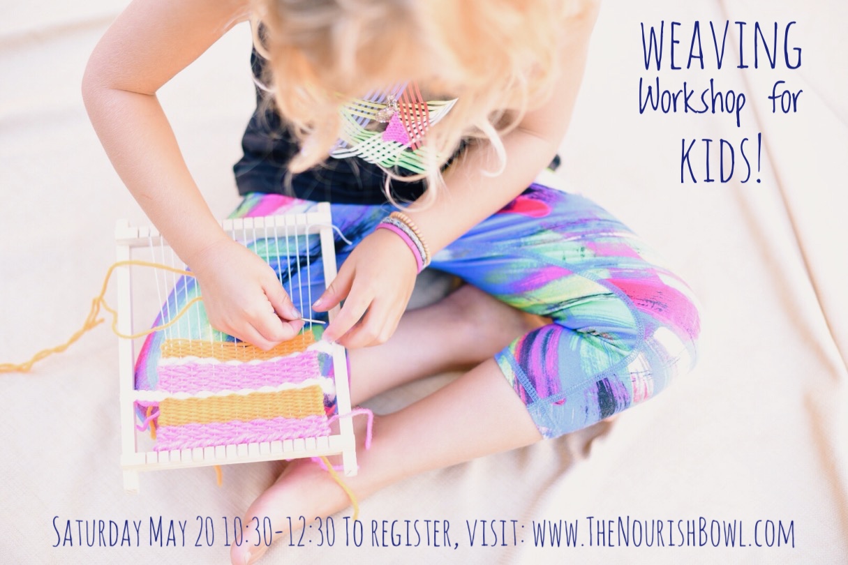 Weaving workshop for kids in Mill Valley at Once Around Kids make the most amazing weaving projects. In this workshop they will use a variety of hand selected yarn to design and create a unique woven wall hanging. Sign up here!
