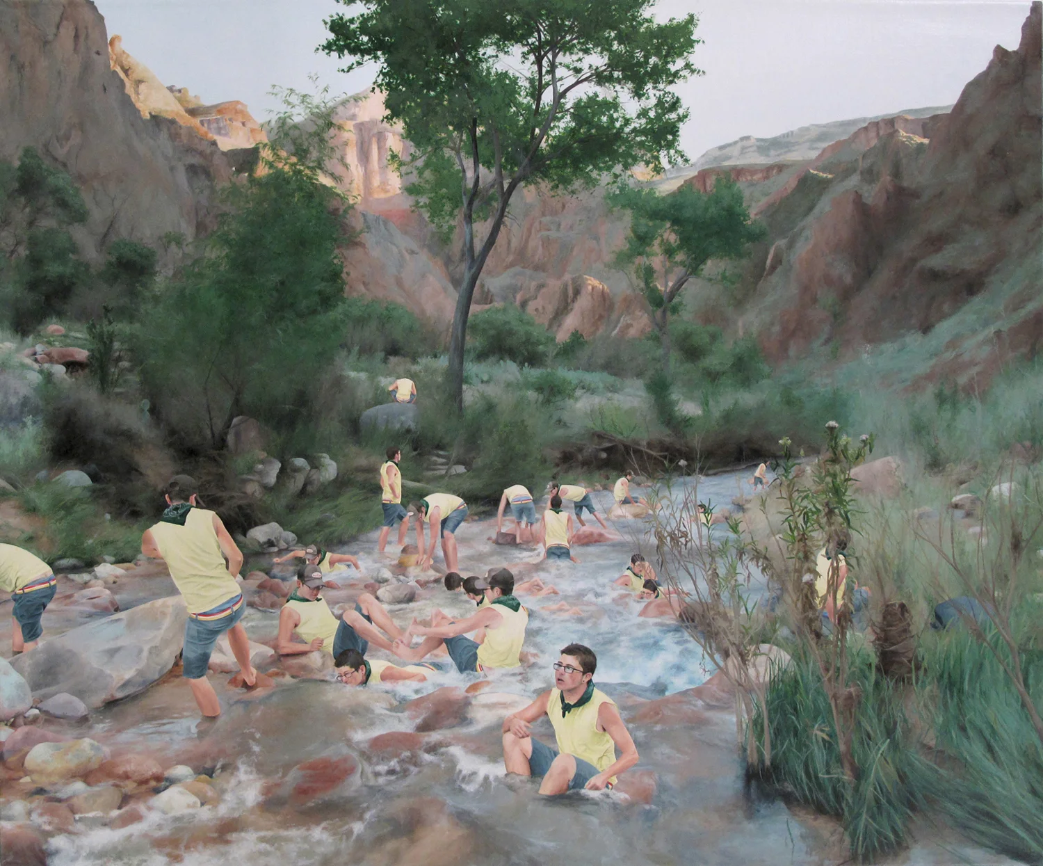 Untitled (Evening in the Grand Canyon), oil on canvas, 20" x 21", 2011