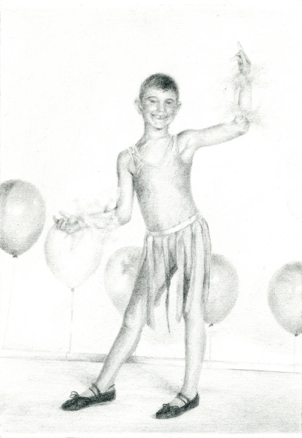 Untitled (Jazz), graphite on paper, 3.5" x 2.5", 2010