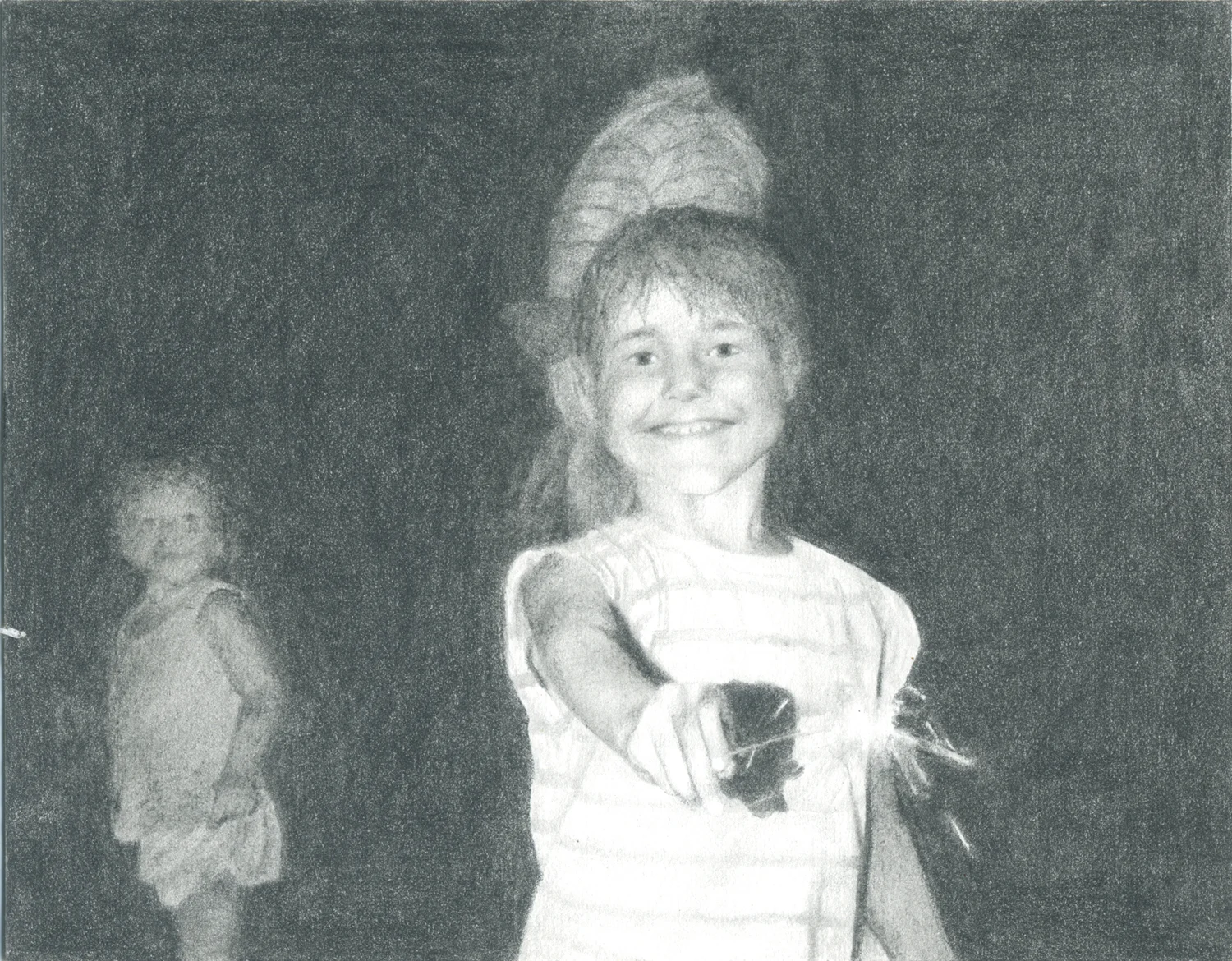Untitled (July 4th), graphite on paper, 2.5" x 3.5", 2011