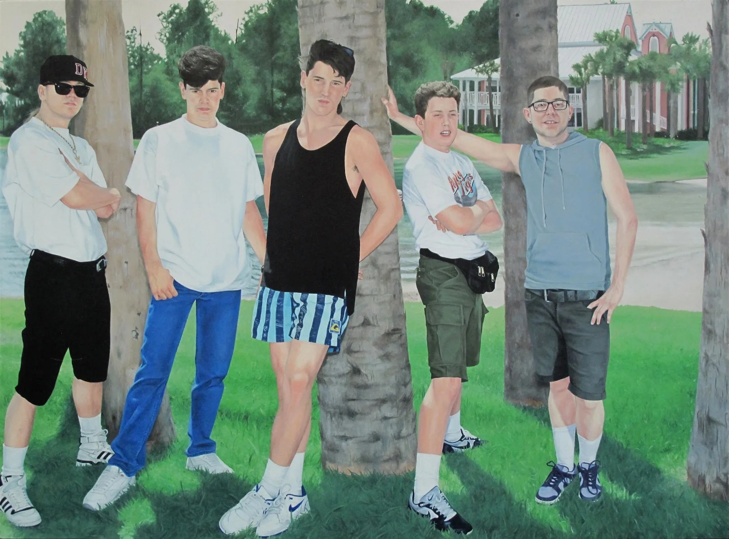 Summer Shoot Vl, 2015, oil on canvas panel, 16” x 21.5”