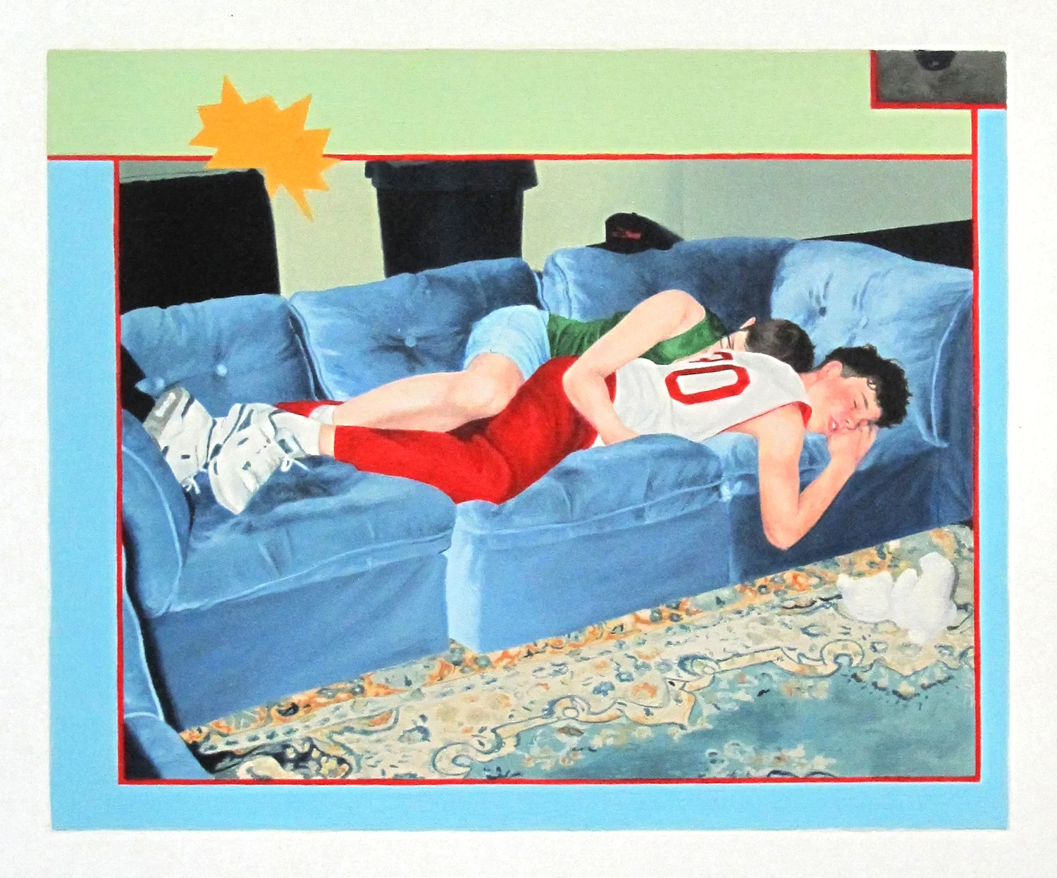 Nap time, 2015, oil on paper, 8” x 8”
