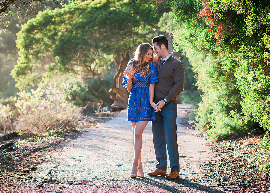 This blue dress made a great statement at Anna and Luca's engagement session at Golden Gate Park in San Francisco!