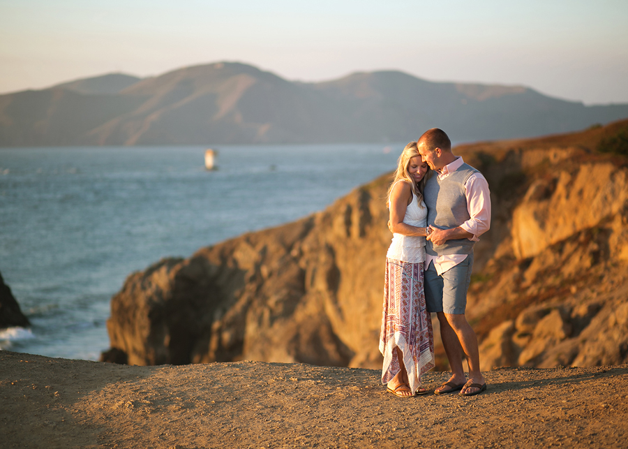 Kristy and her husband both wore flat, comfortable sandals to their session in San Francisco. Sandals worked well for the ocean/beachy vibe.