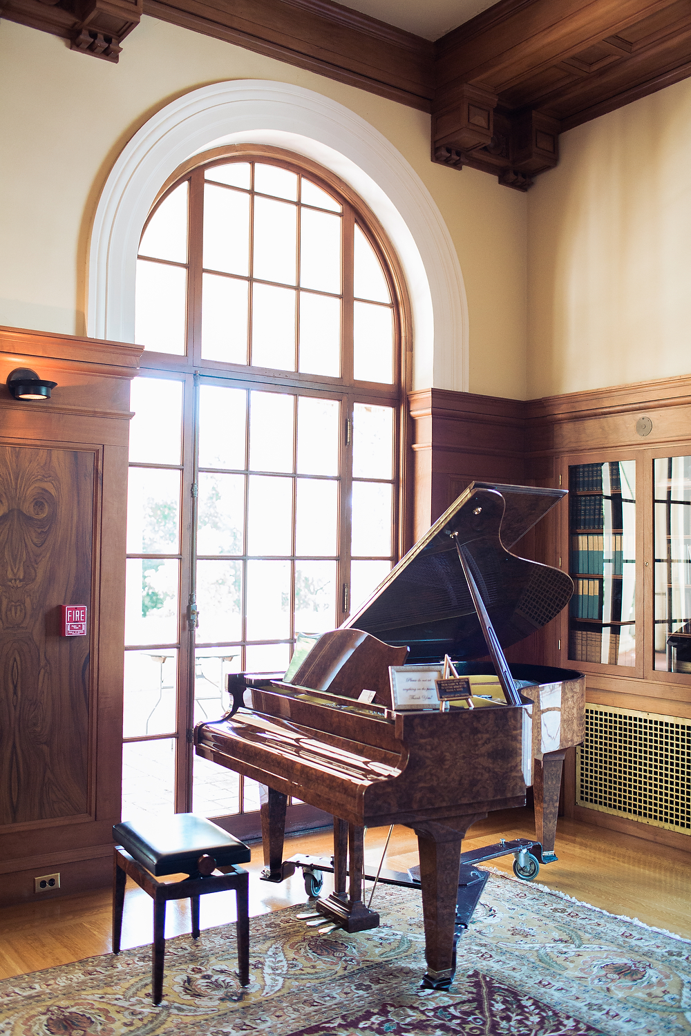  Musicians and guests are invited to play on this antique grand piano 