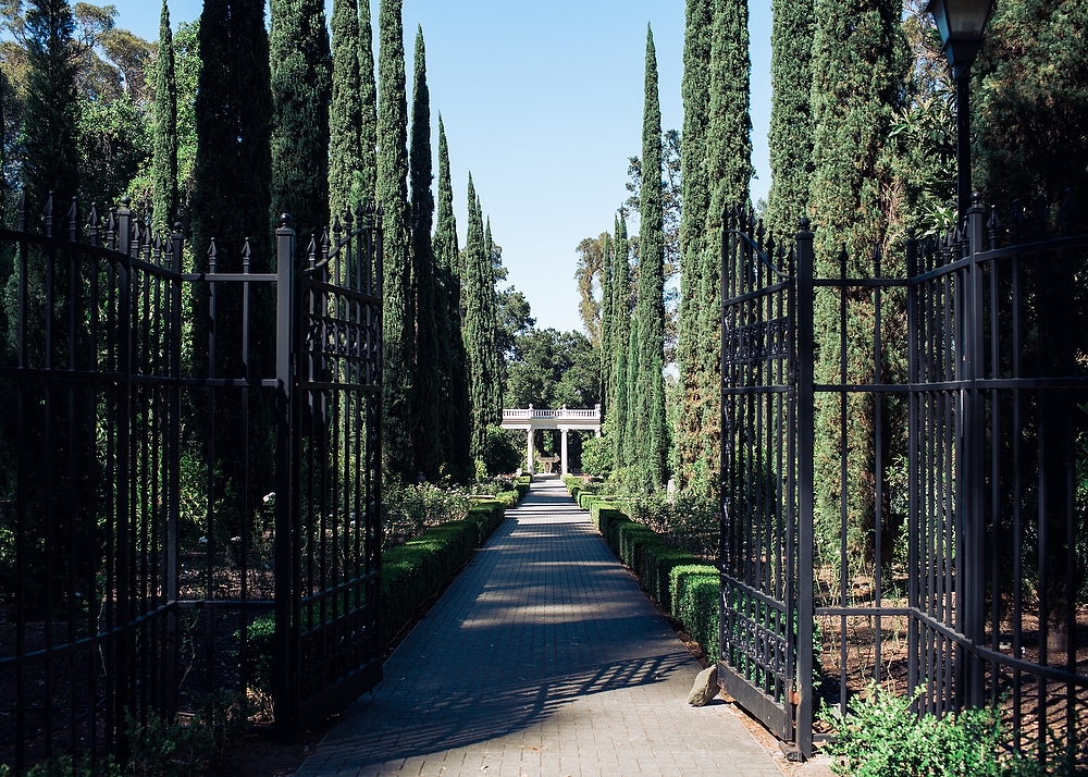  The view of the Love Garden as seen through the main gates. 