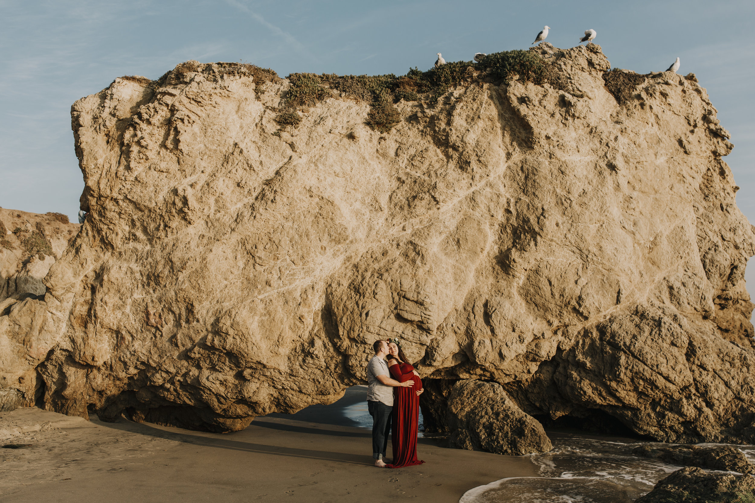 photographer bre thurston | san francisco bay area california | lifestyle maternity photography | outdoors on location beach mermaid flower crown and sunset shoot