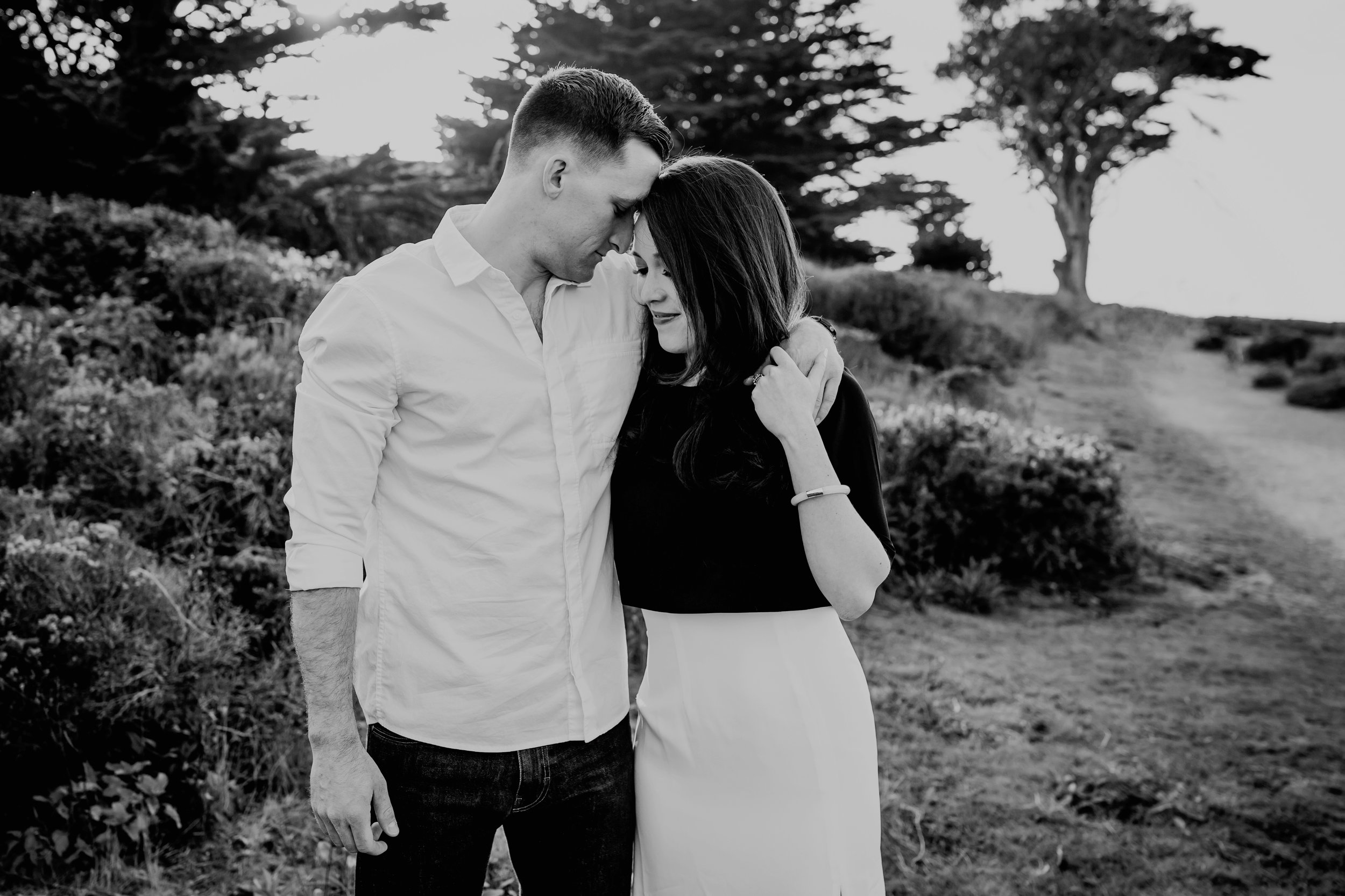 san francisco engagement + wedding photography by bre thurston | outside lifestyle photographer in the bay area | romantic engaged couple on the beach at sunset