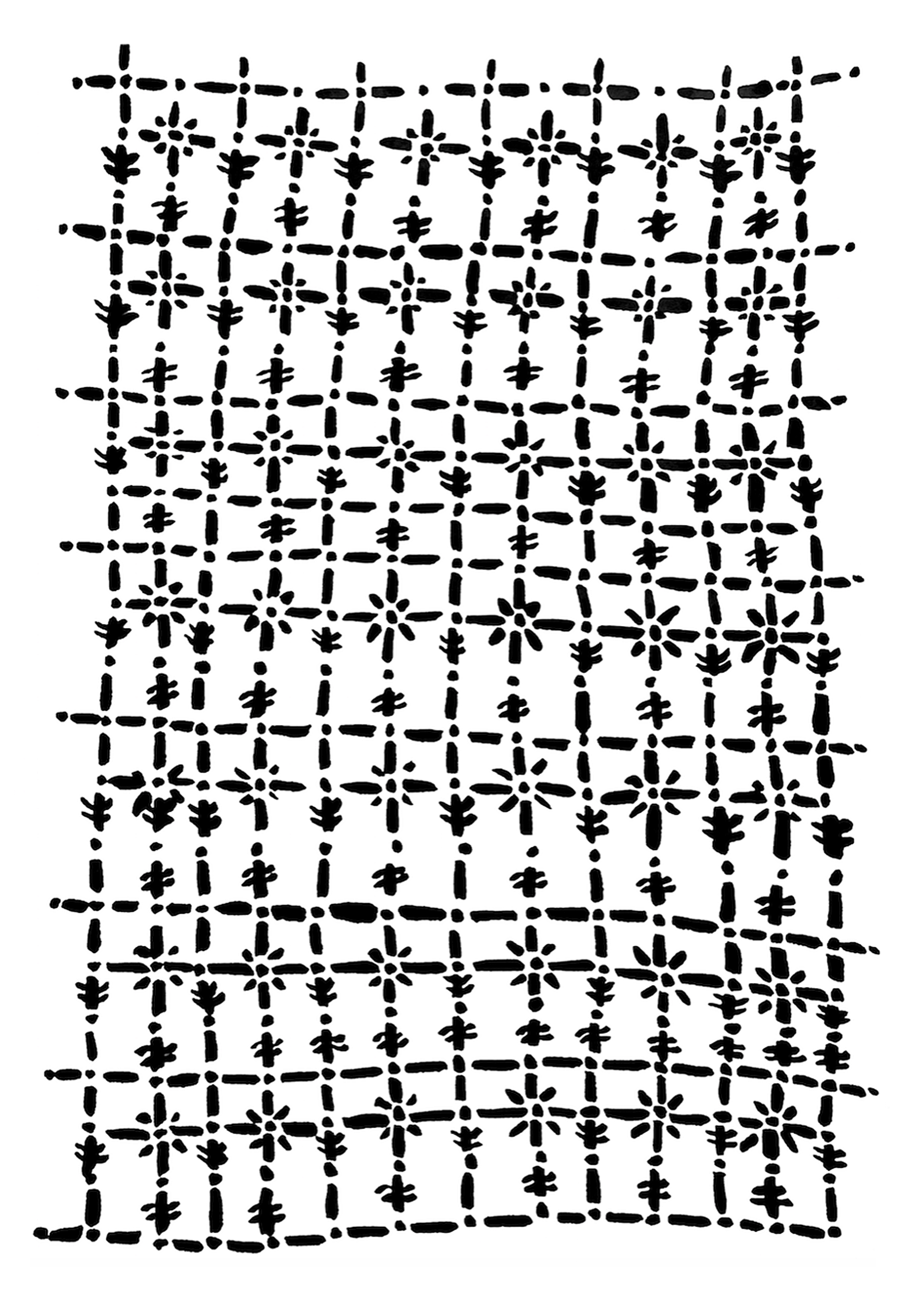 Star Net ink on paper 9 x 6 inches