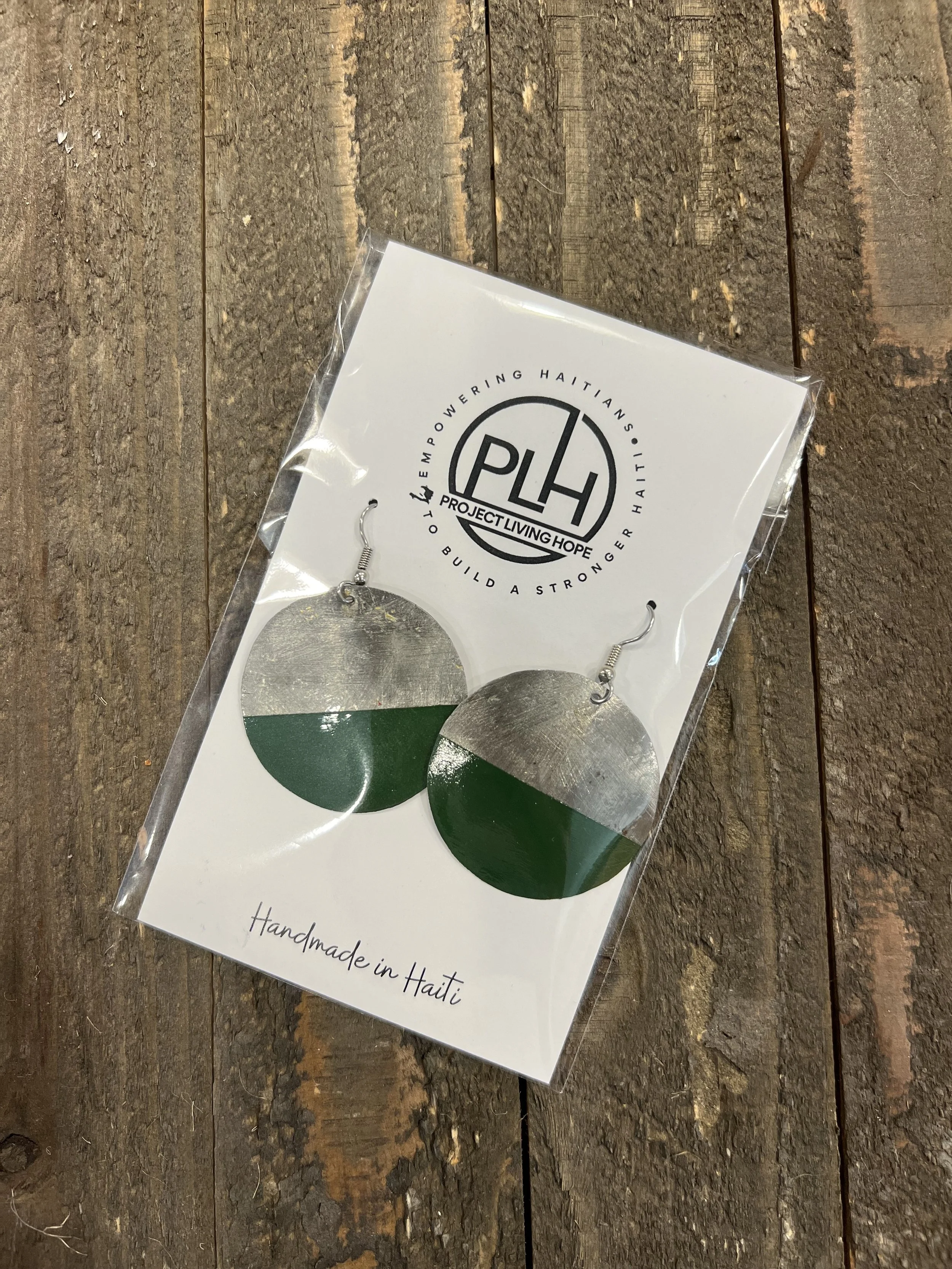Dark Green - Be Bold - Bottle Cap Earrings
