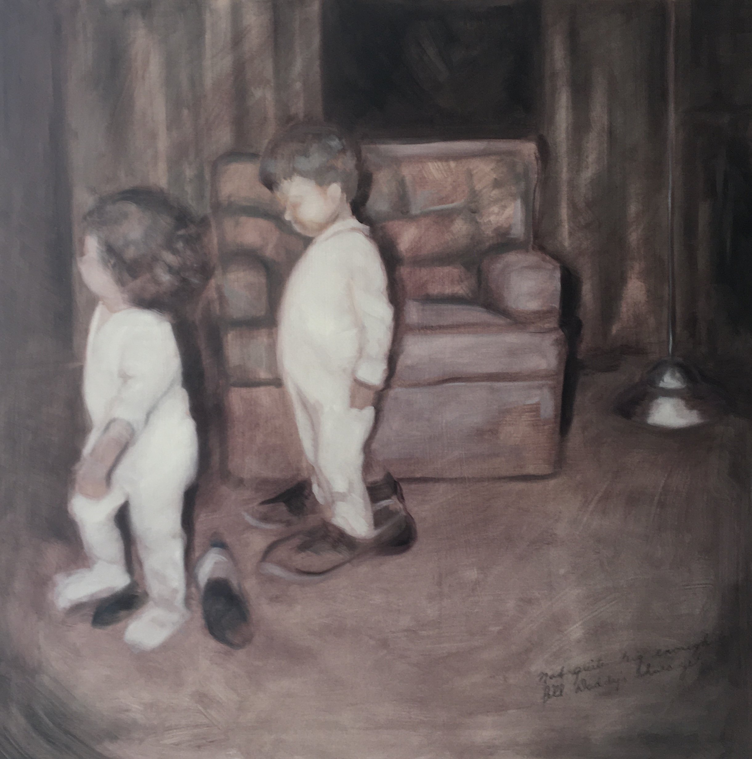   Daddy’s Shoes   oil on panel  30” x 30”  2021 