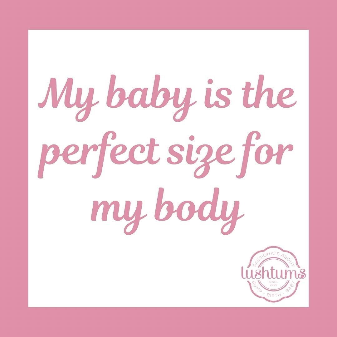 💕 Positive Affirmation For You 💕

Sharing this simple and lovely positive affirmation about our baby&rsquo;s being the perfect size for us! 

I&rsquo;m sharing it because I regularly hear women late on in pregnancy are told their babies are &ldquo;