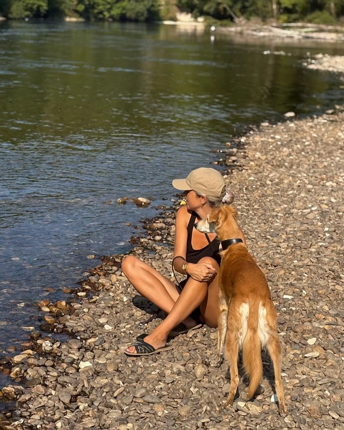 Me and my girl! Enjoying some early morning sunshine. Soaking up that vitamin D! Ready for a swim!! Thank you France, it&rsquo;s been a wonderful holiday and much needed reset! 🩷😊🙏

#holiday #summeroffun #restandrelax #wildswims #familytime #workl