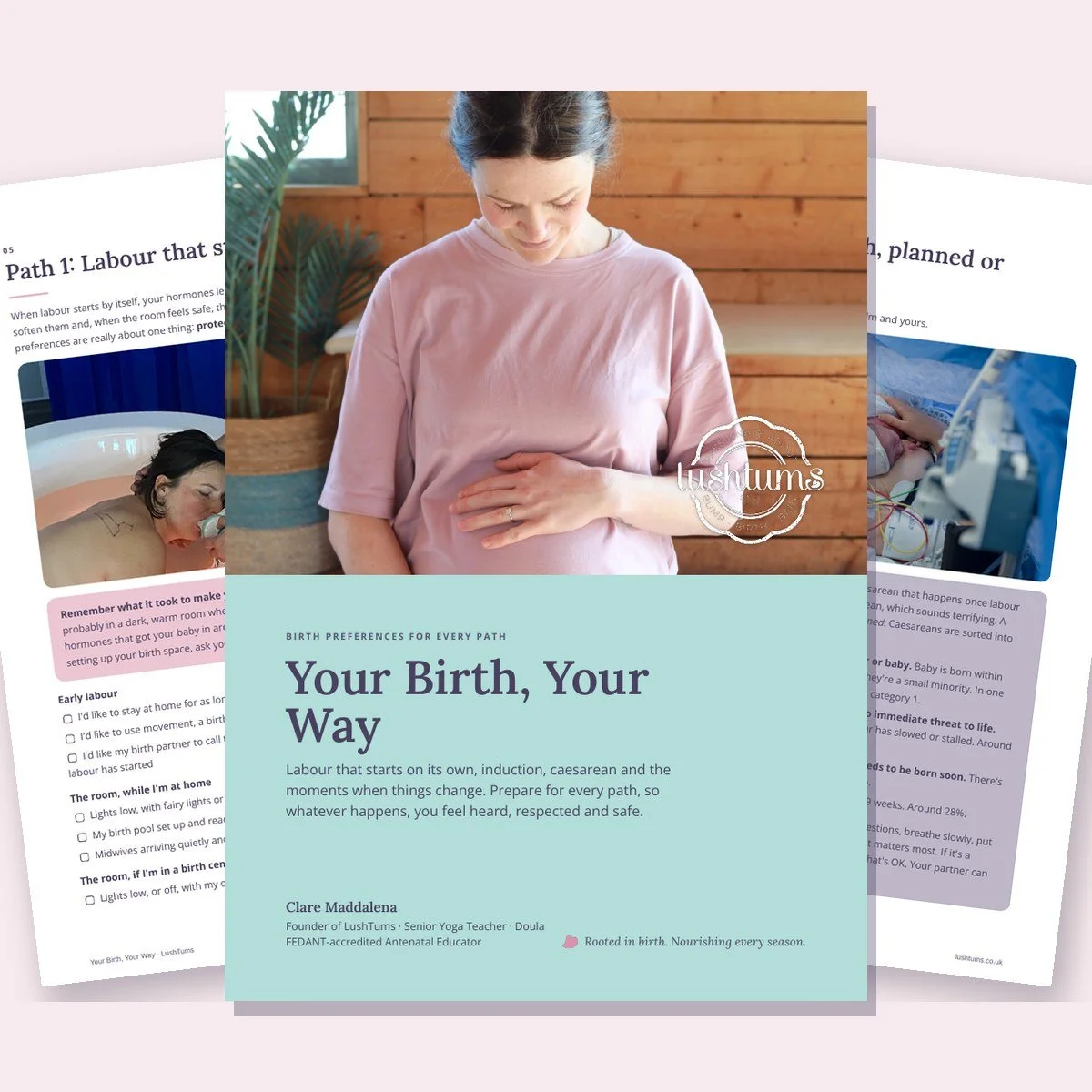 Your Birth Your Way Guide PDF with pages spread