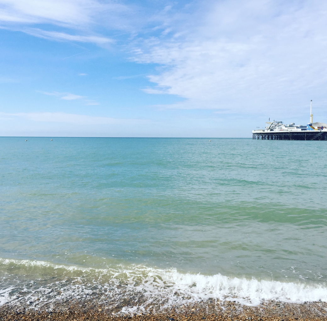 View of the sea and sky from Brighton beach