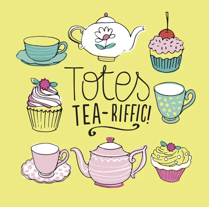 Totes Tea-riffic! Quirky tea illustration designed by Lizzie Lees for Debenhams. © Debenhams Plc.