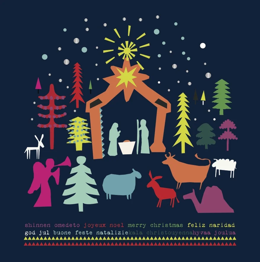 Christmas card designed by Lizzie Lees for Paperchase. © Paperchase Ltd.